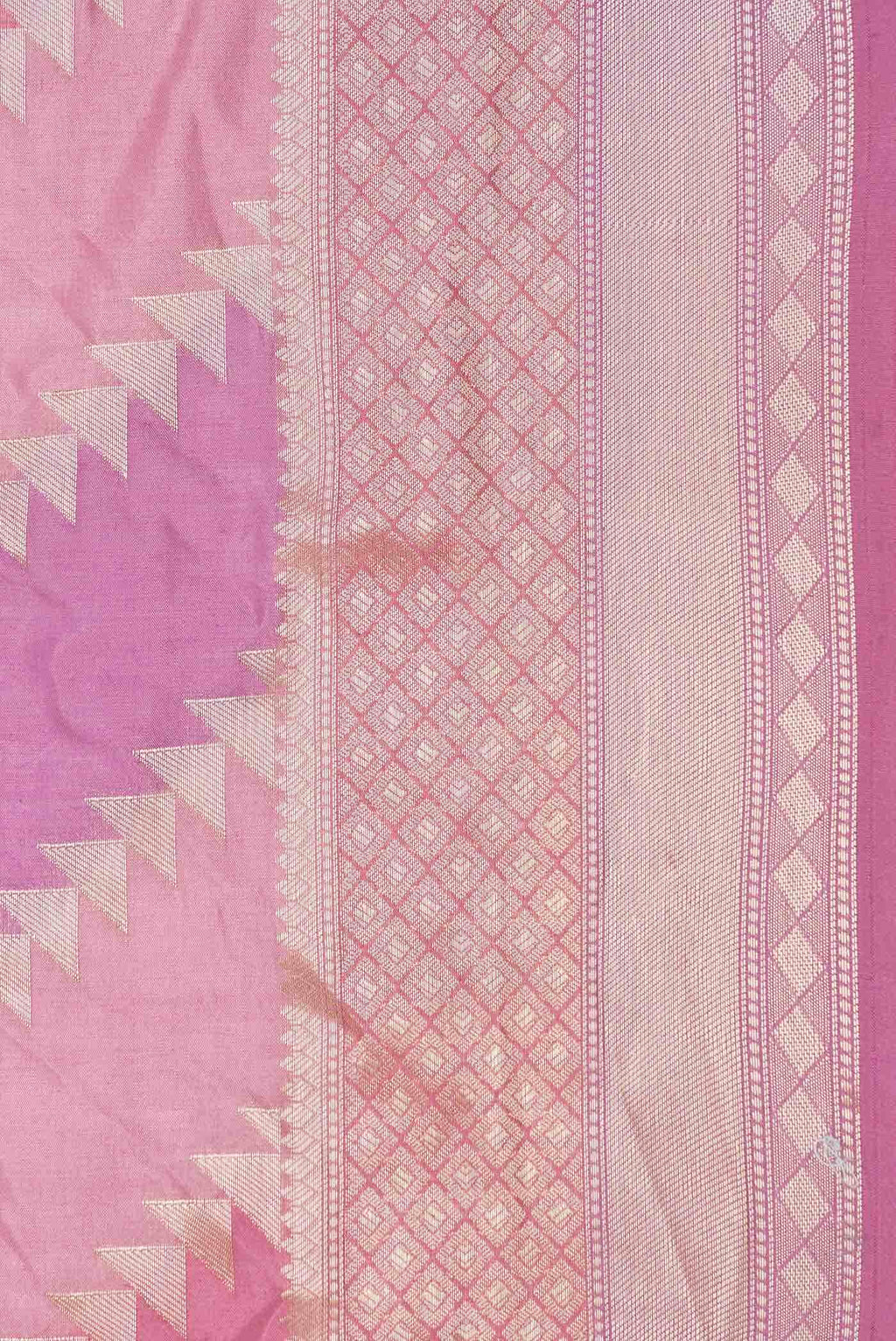 Pink Dual Tone Banarasi Silk Saree