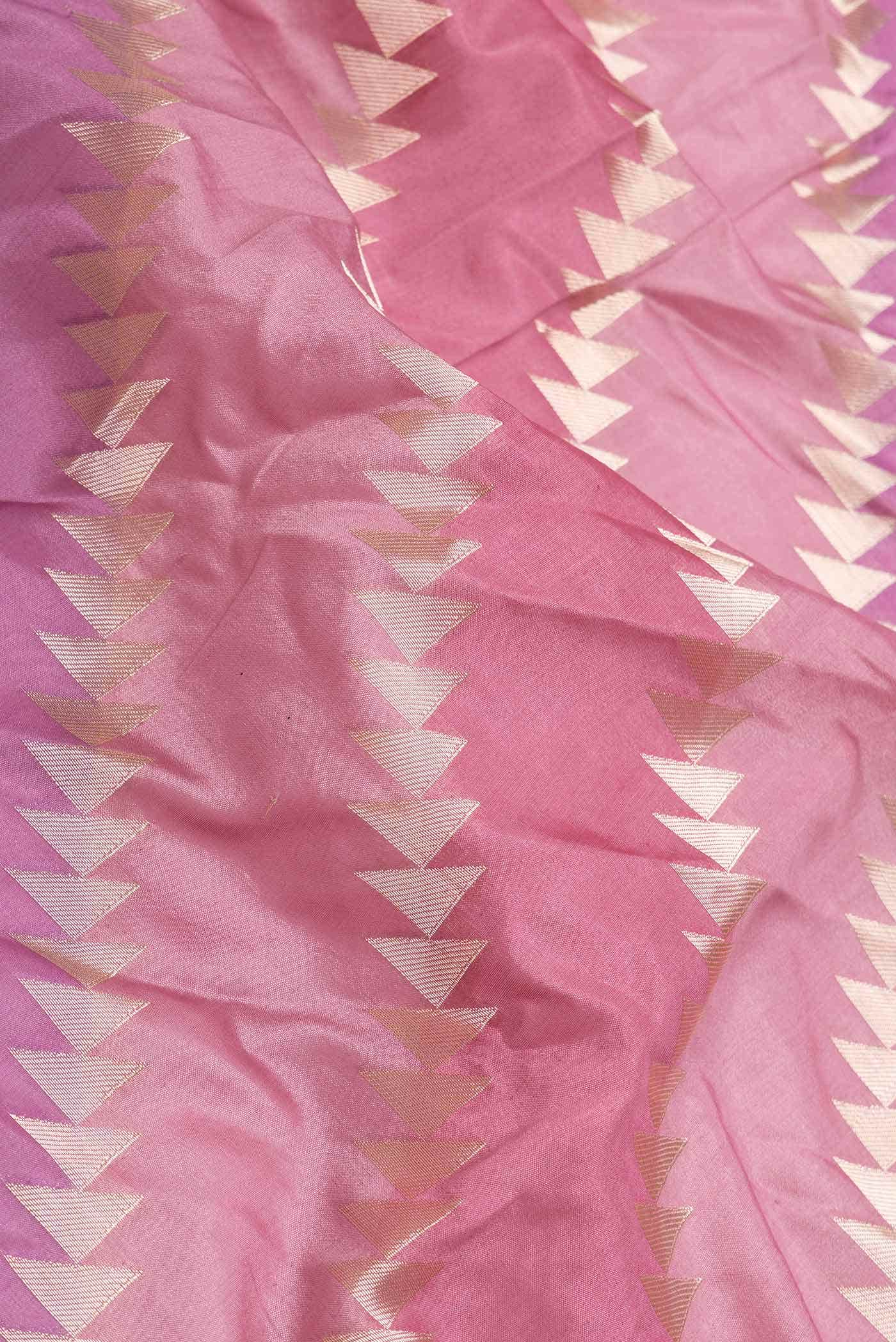 Pink Dual Tone Banarasi Silk Saree