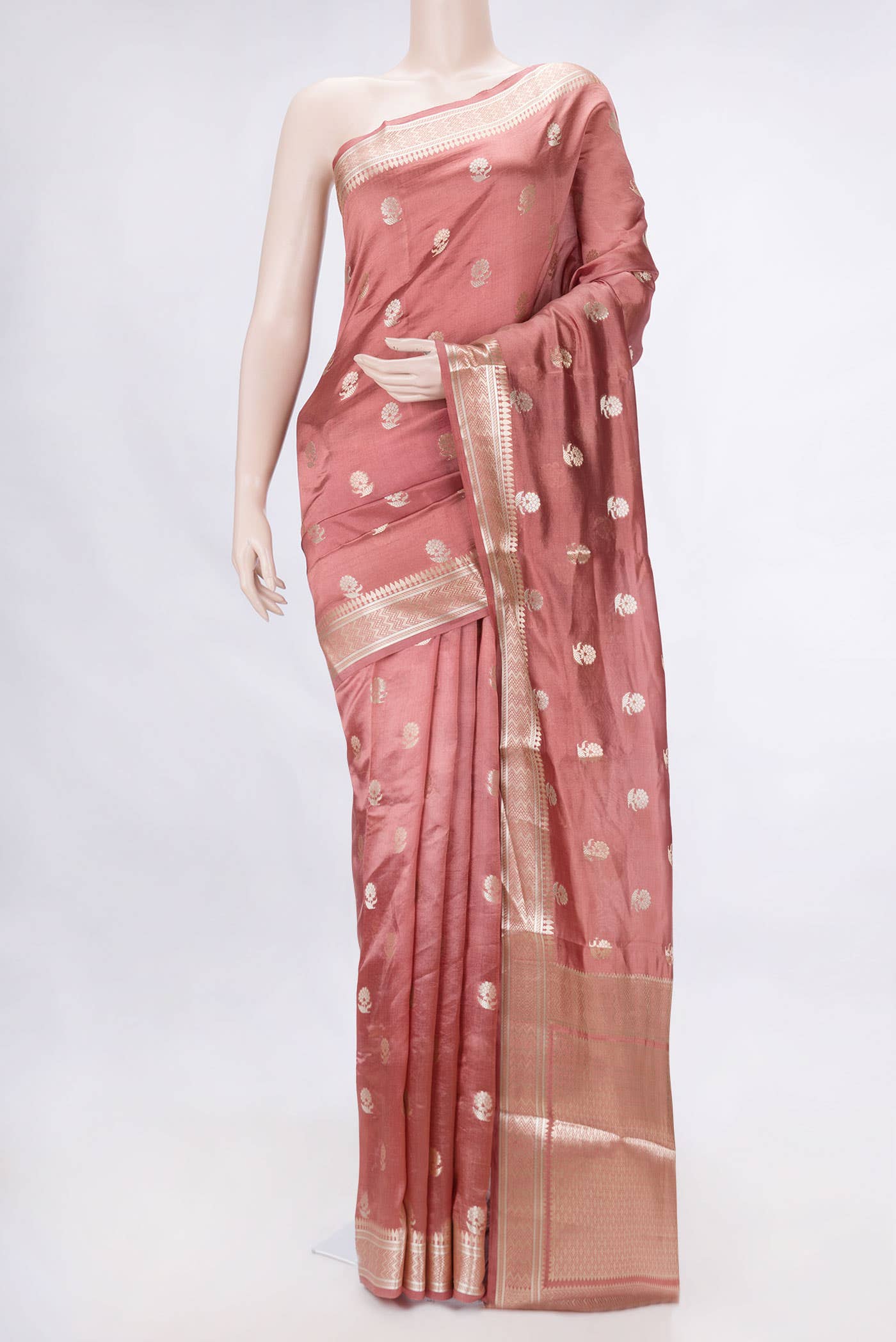 Bronze Dual Tone Tussar Silk Saree