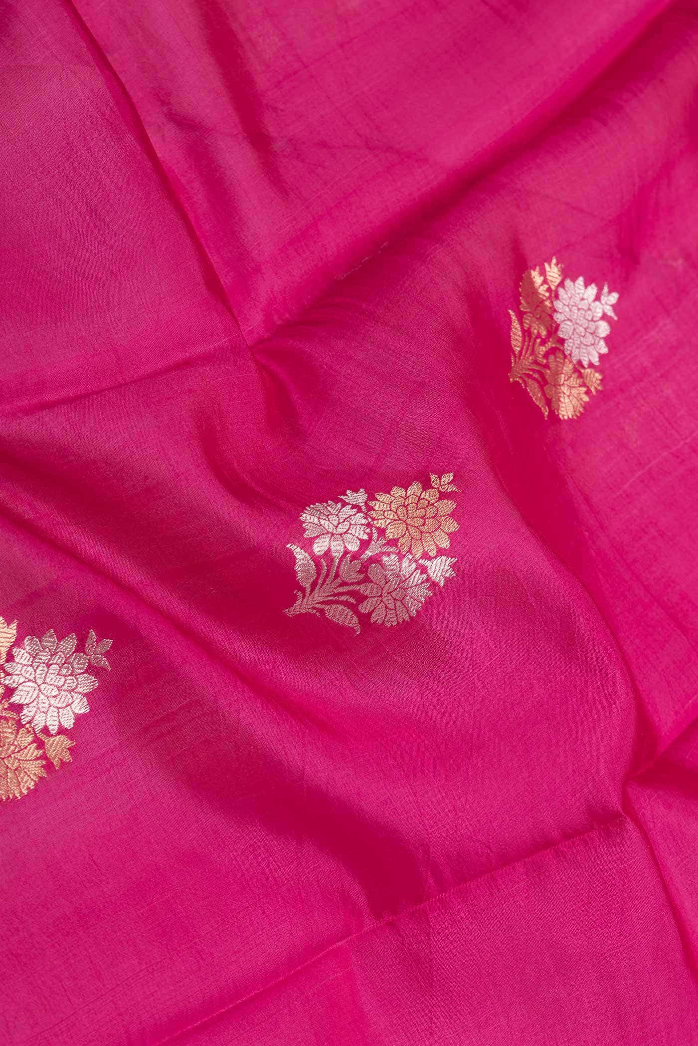 Pink Dual Tone Banarasi Silk Saree
