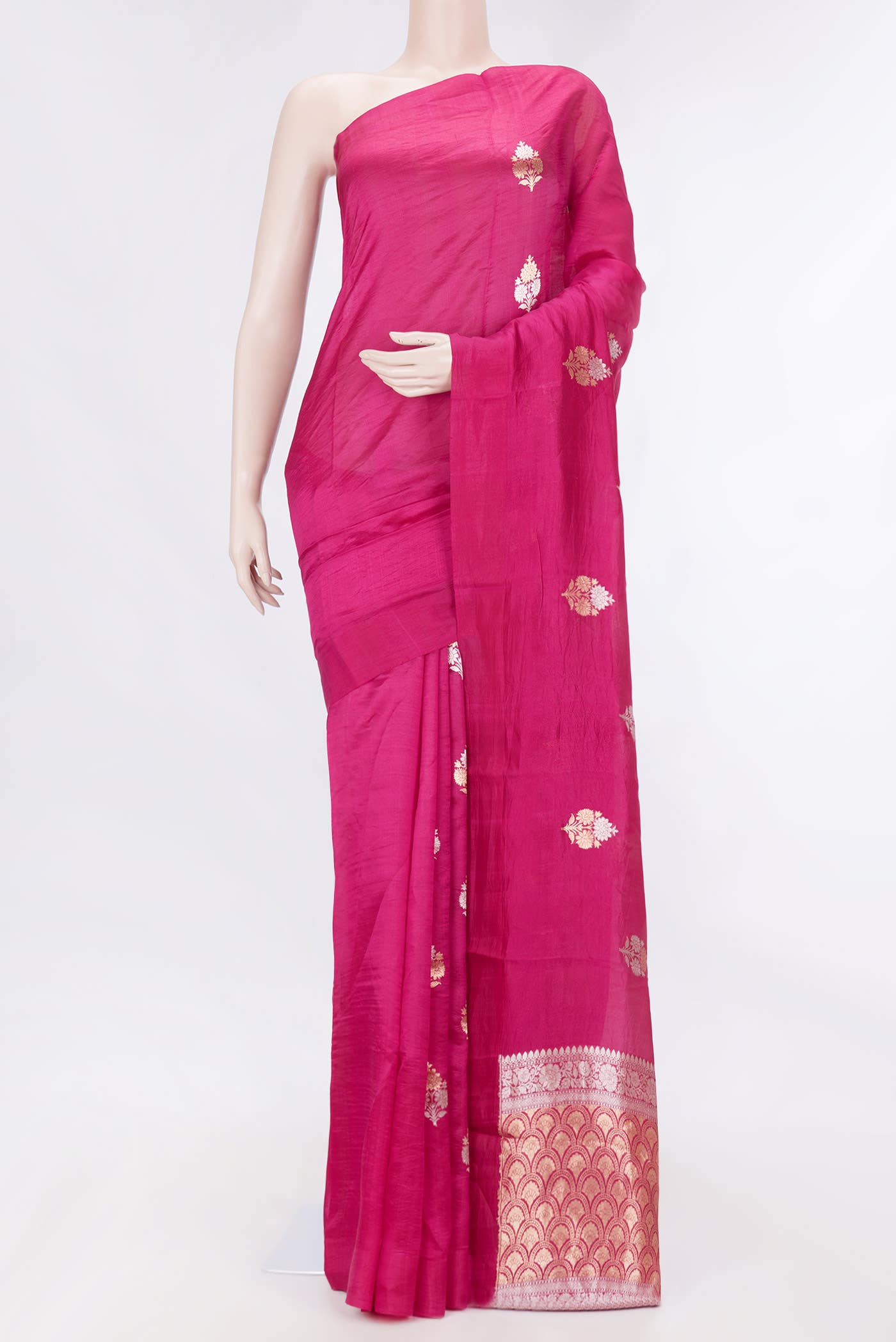 Pink Dual Tone Banarasi Silk Saree