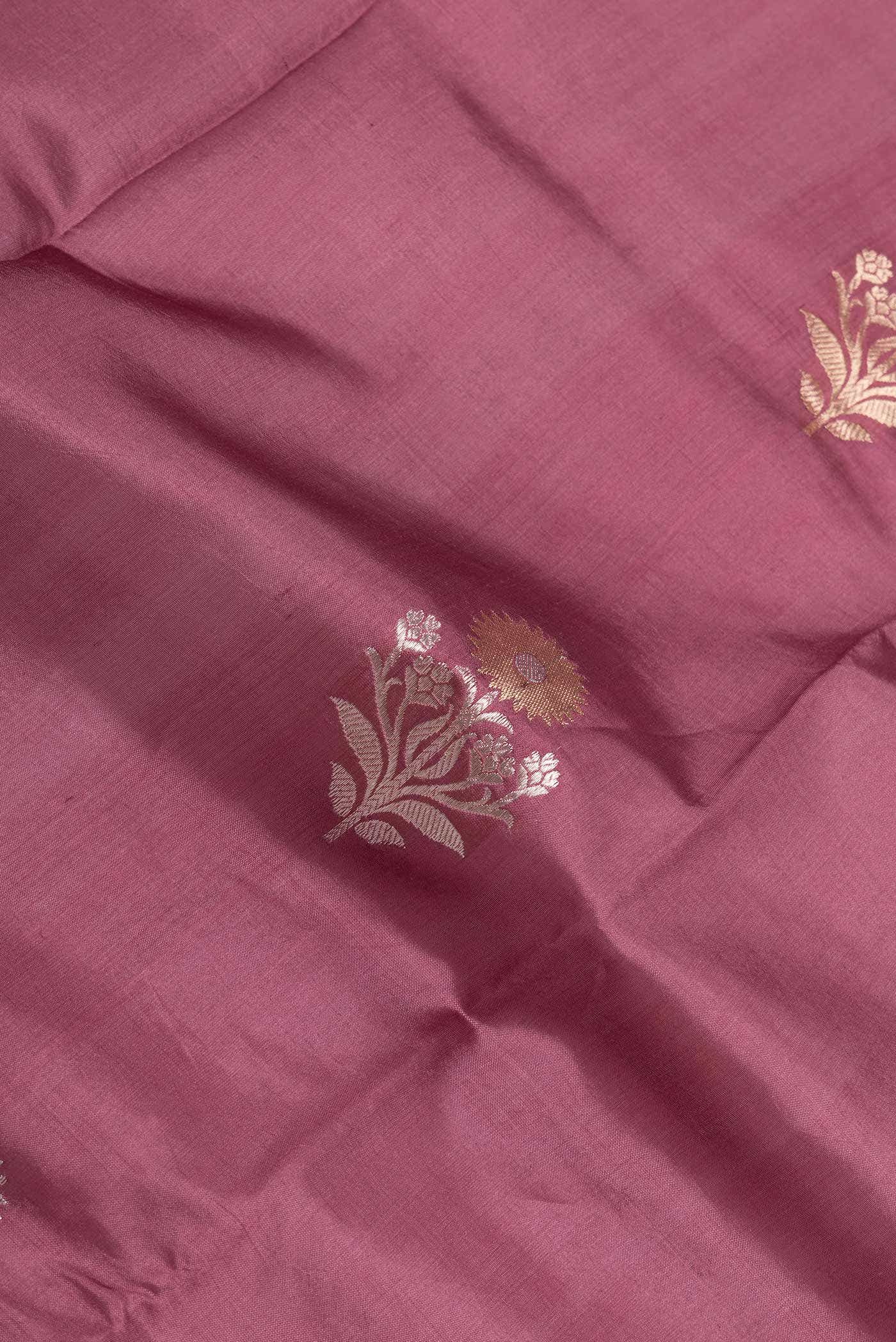 Pink Dual Tone Banarasi Silk Saree