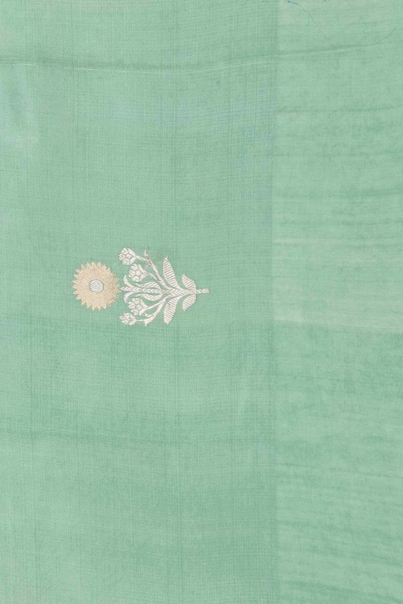 Light Green Dual Tone Banarasi Silk Saree