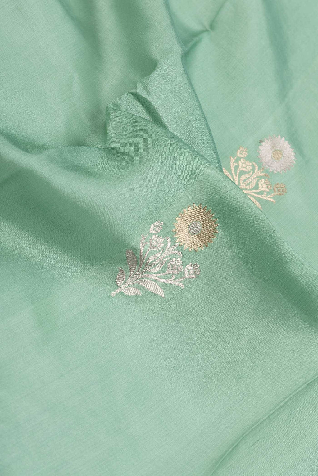 Light Green Dual Tone Banarasi Silk Saree