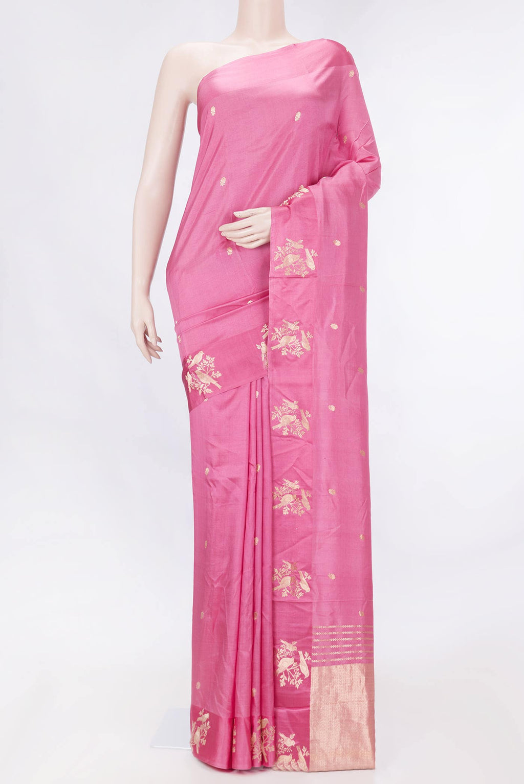 Pink Dual Tone Banarasi Silk Saree