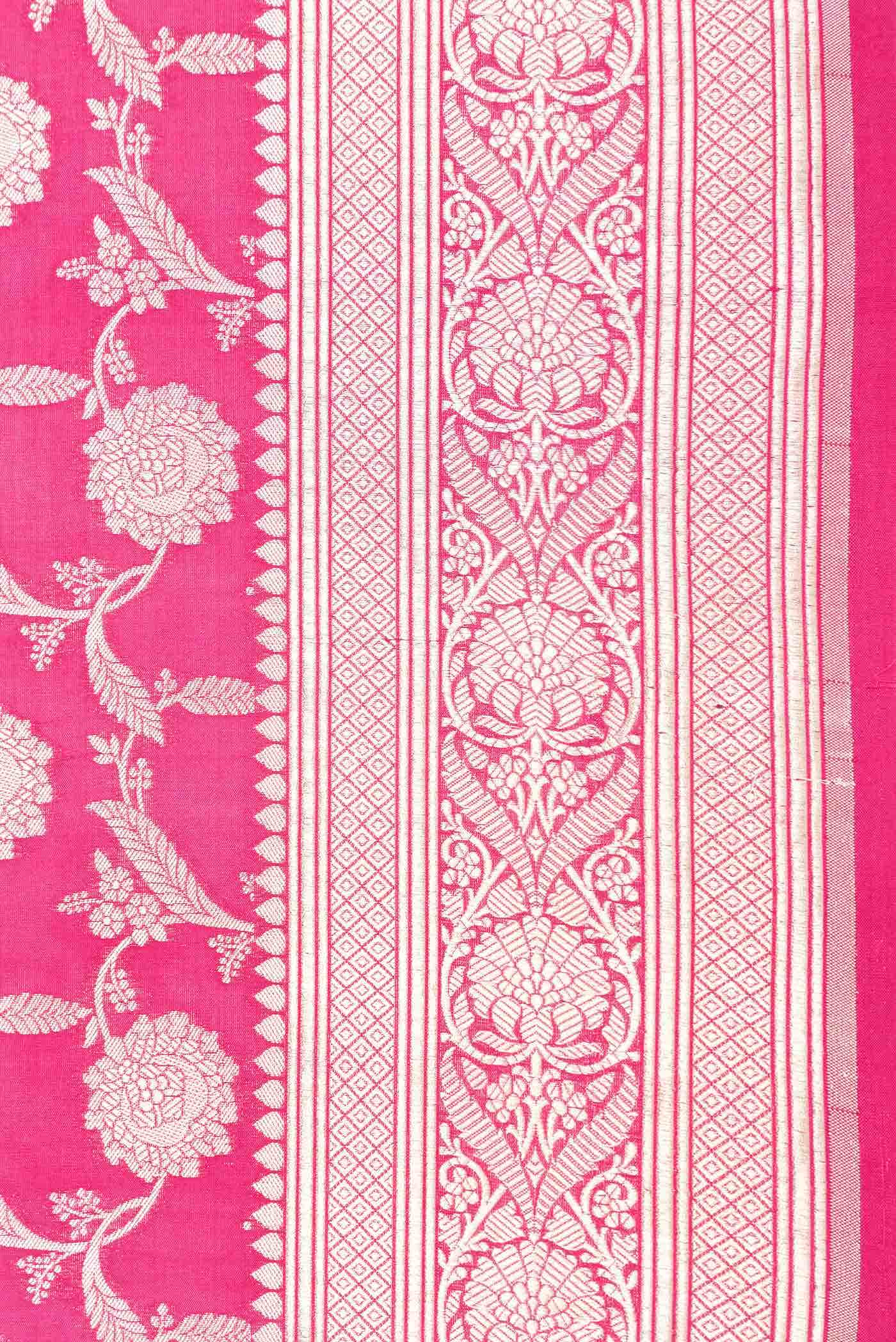 Pink Dual Tone Banarasi Silk Saree