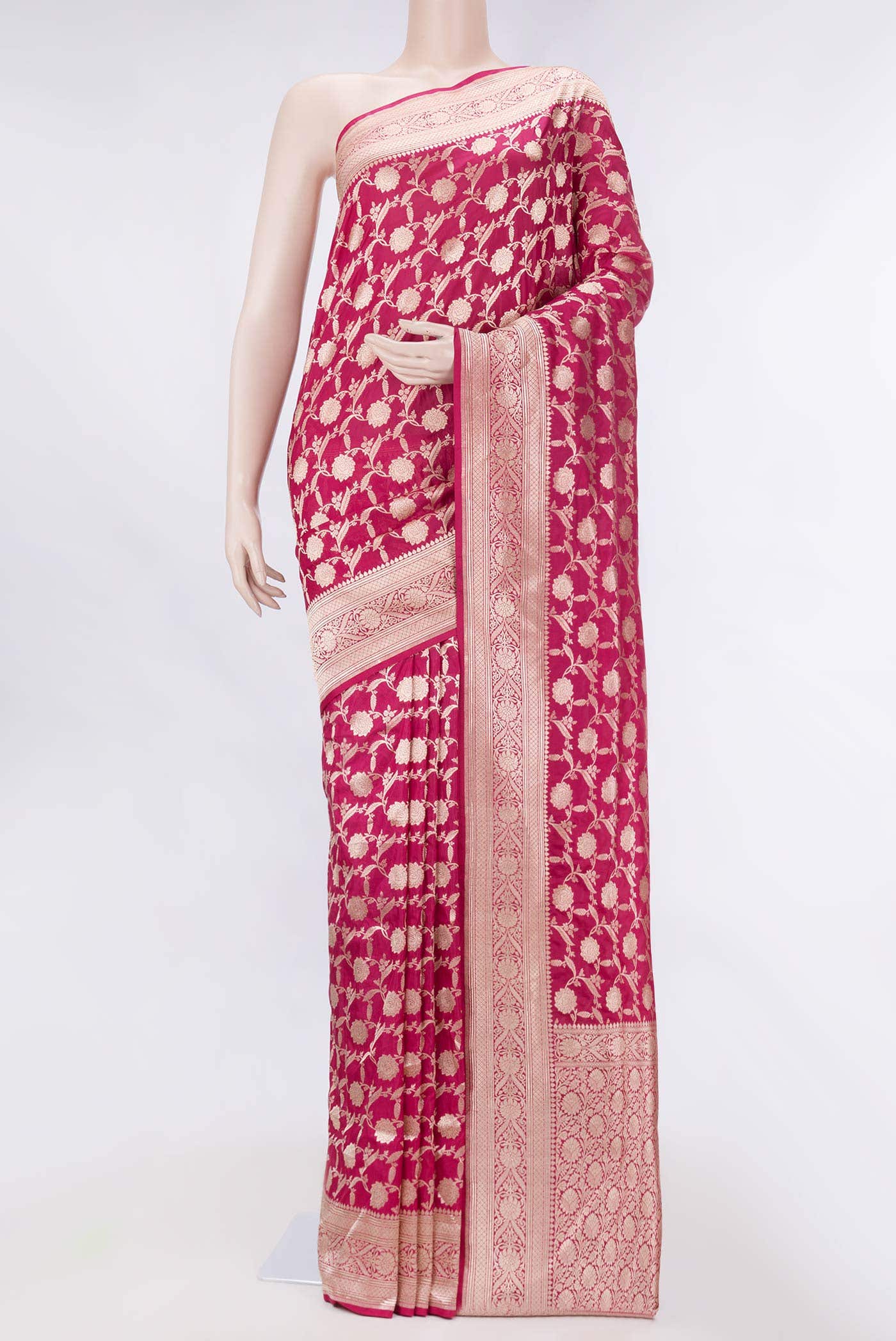 Pink Dual Tone Banarasi Silk Saree
