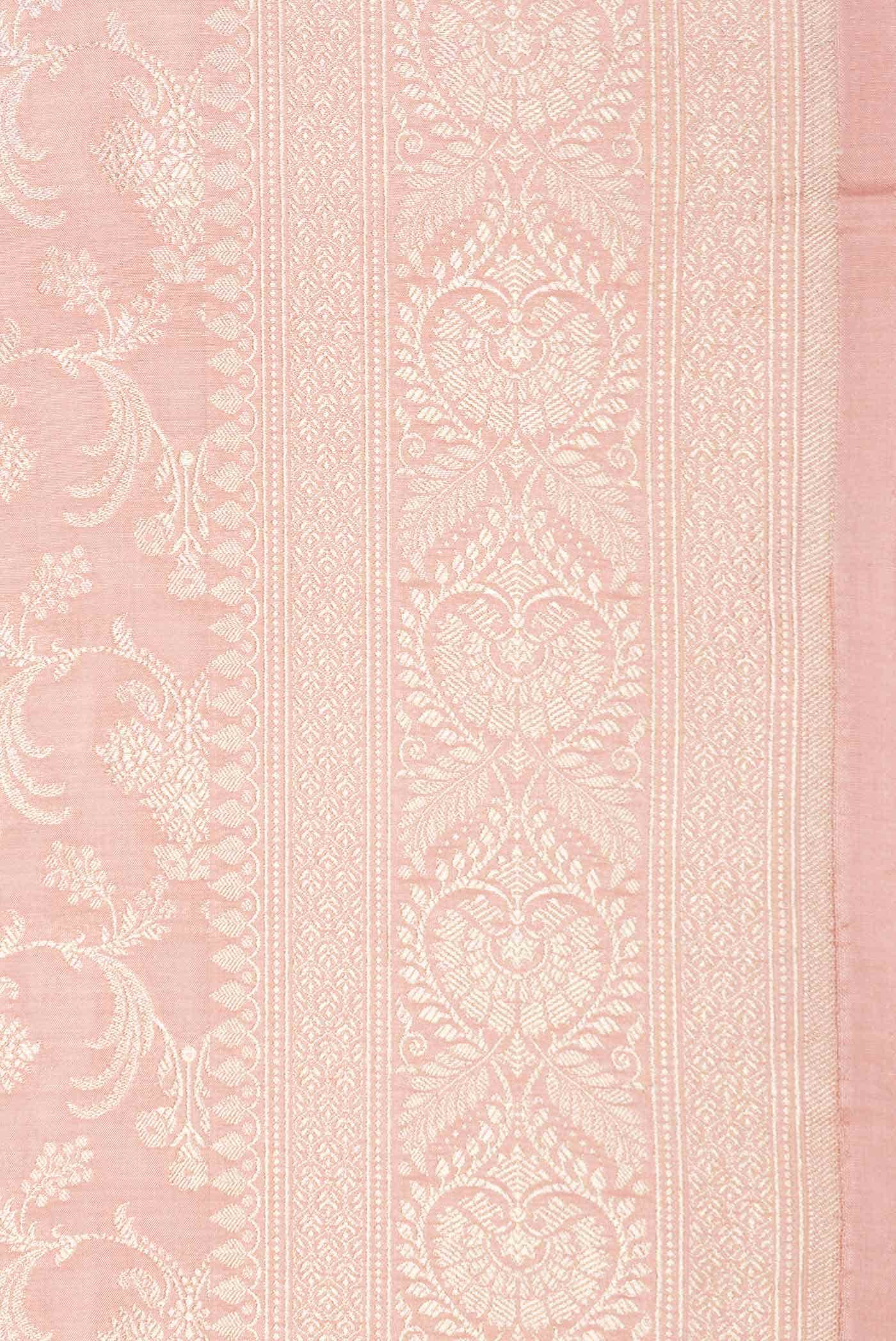 Golden Peach Dual Tone Banarasi Silk Saree