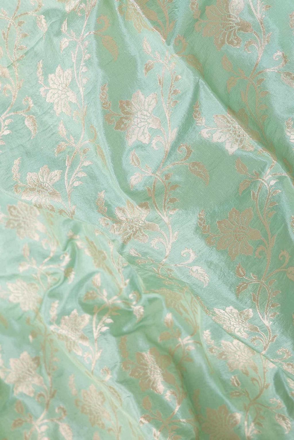Sea Green Dual Tone Banarasi Silk Saree