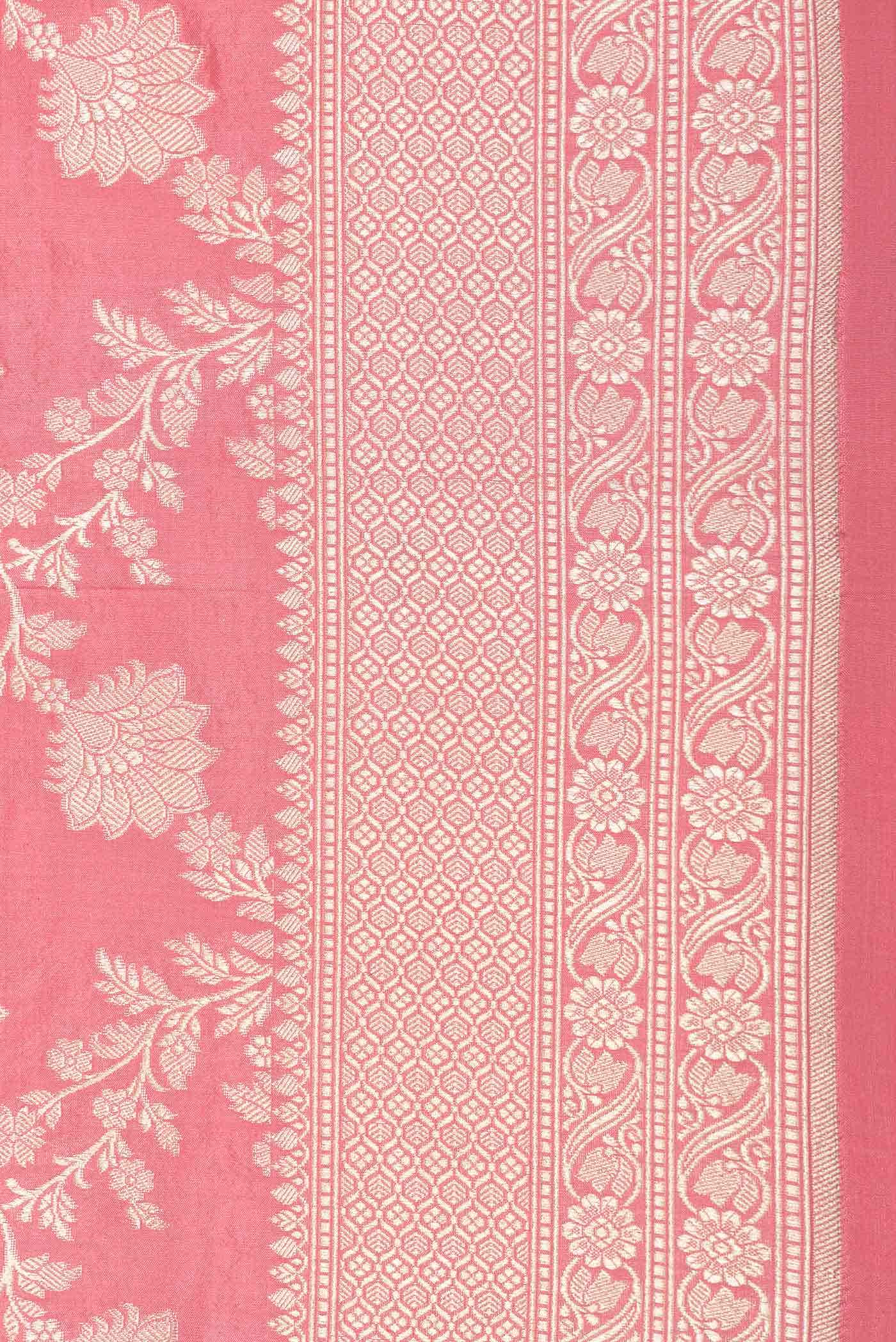 Golden Peach Dual Tone Banarasi Silk Saree