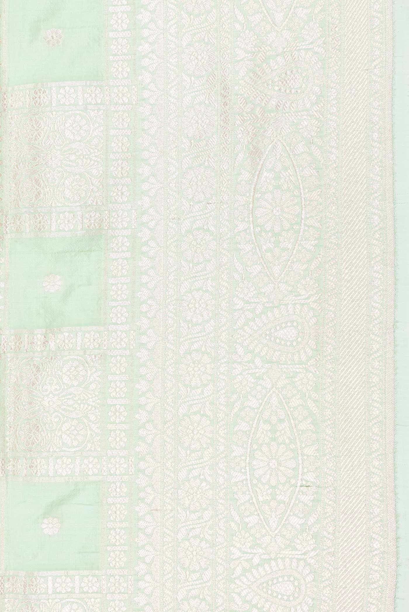 Light Green Dual Tone Banarasi Silk Saree