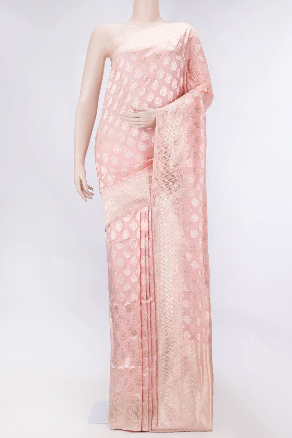 Pink Dual Tone Banarasi Silk Saree