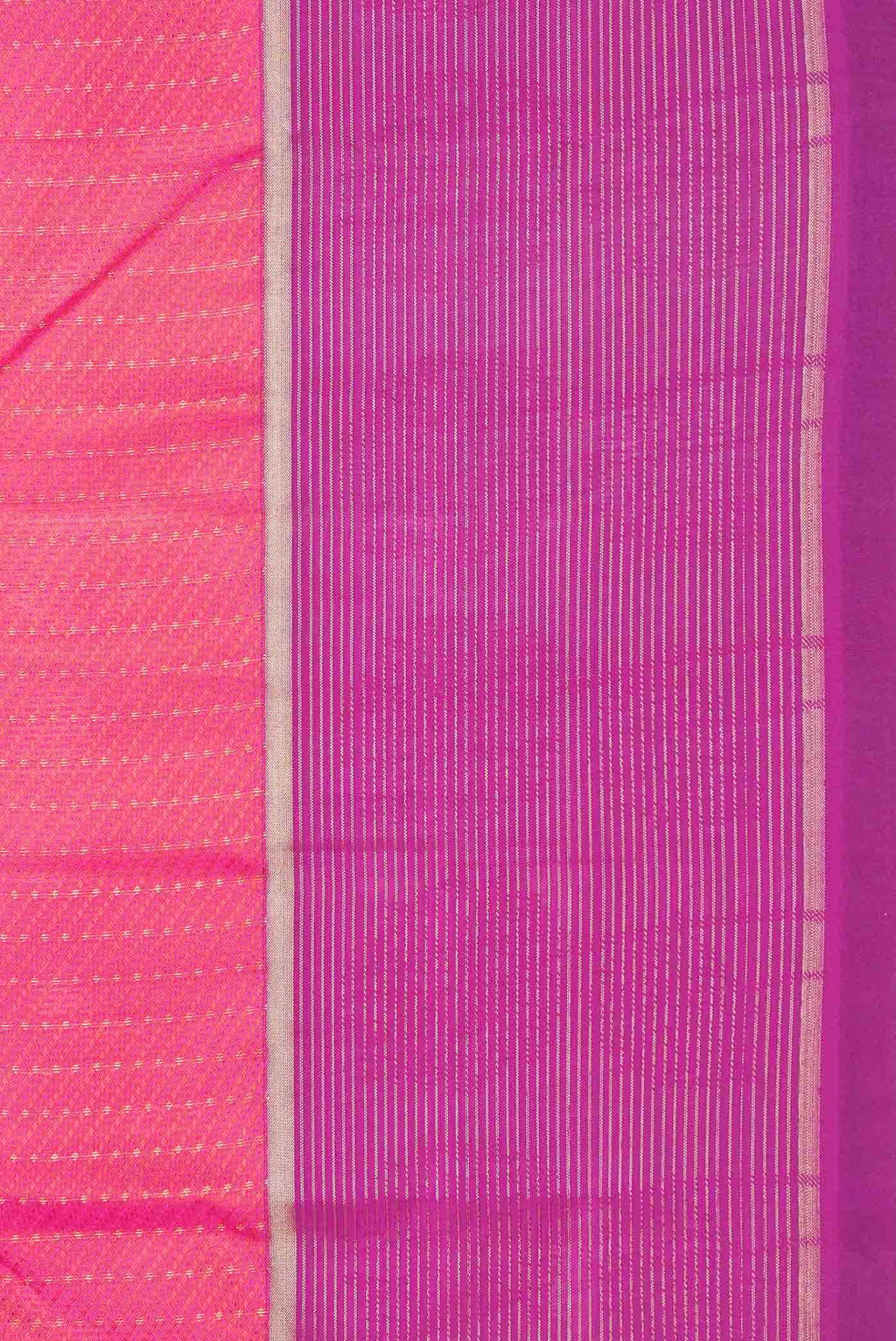 Dark Pink Dual Tone Kanchipuram Silk Saree