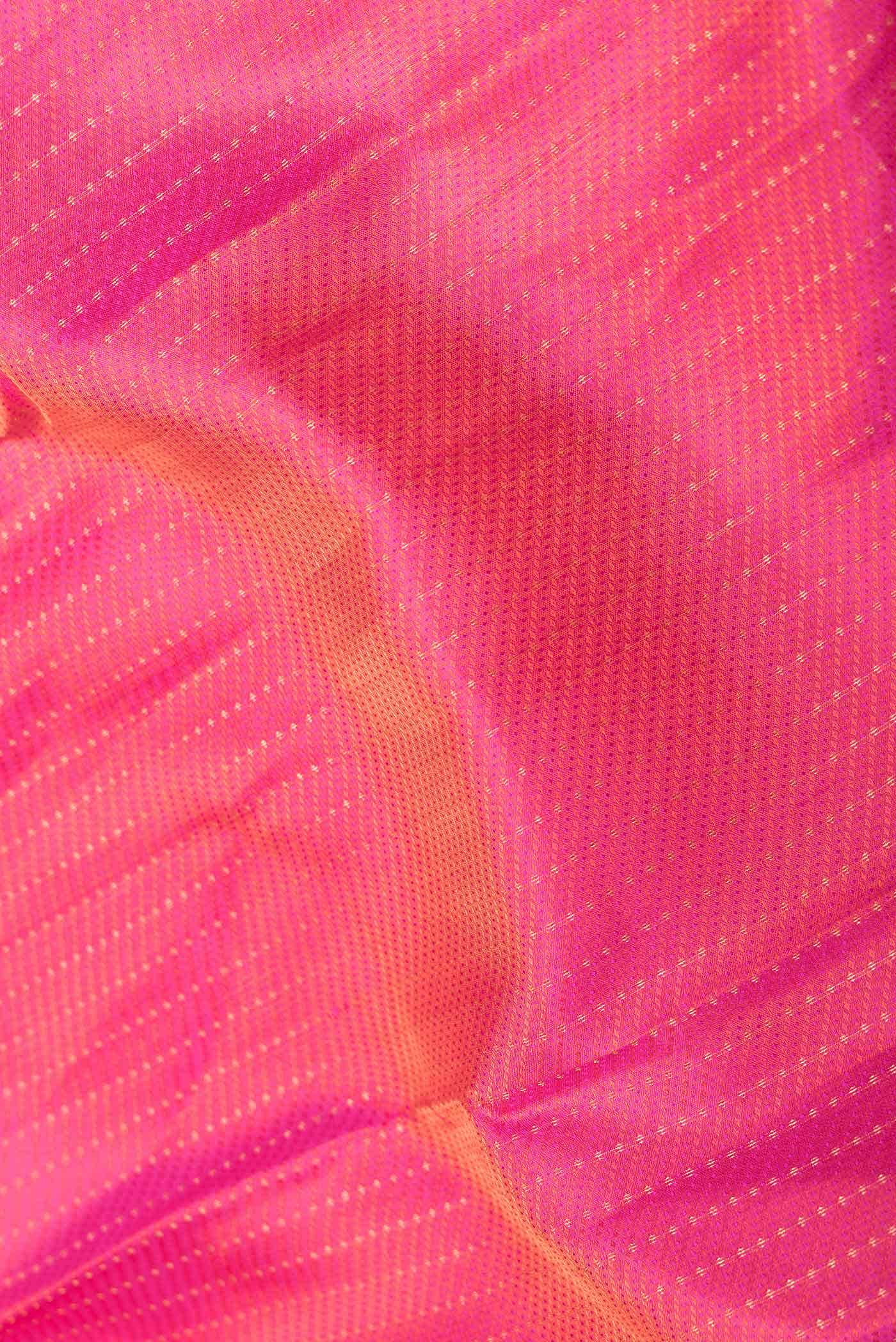 Dark Pink Dual Tone Kanchipuram Silk Saree