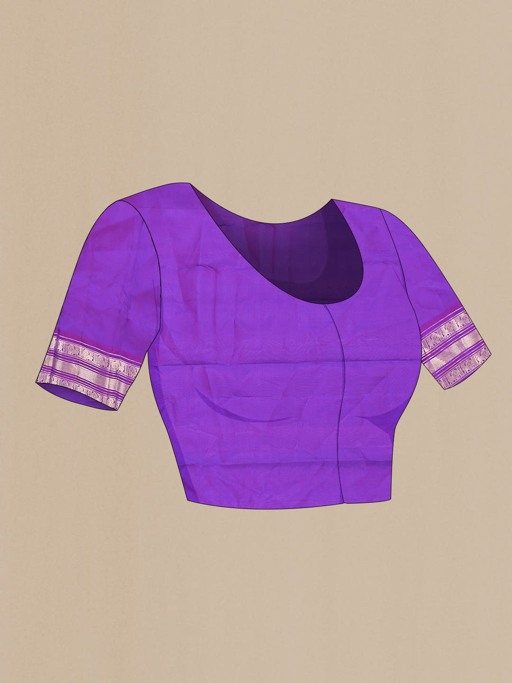 Blue Grey Dual Tone Kanchipuram Silk Saree