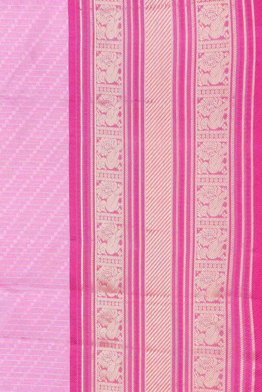 Pink Dual Tone Kanchipuram Silk Saree