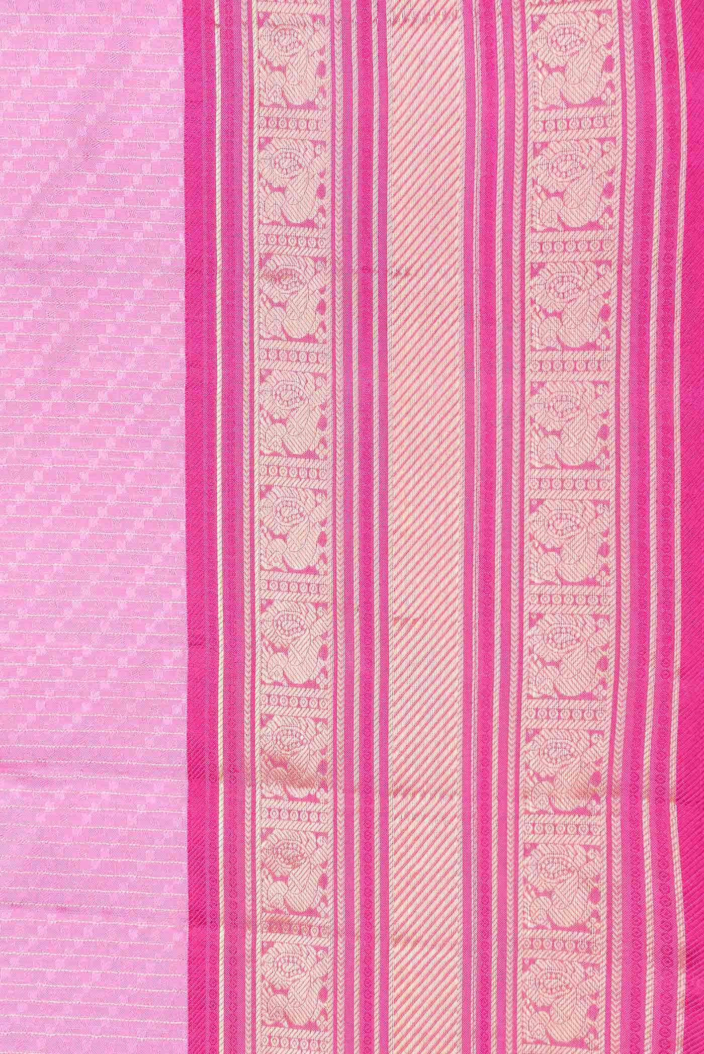 Pink Dual Tone Kanchipuram Silk Saree