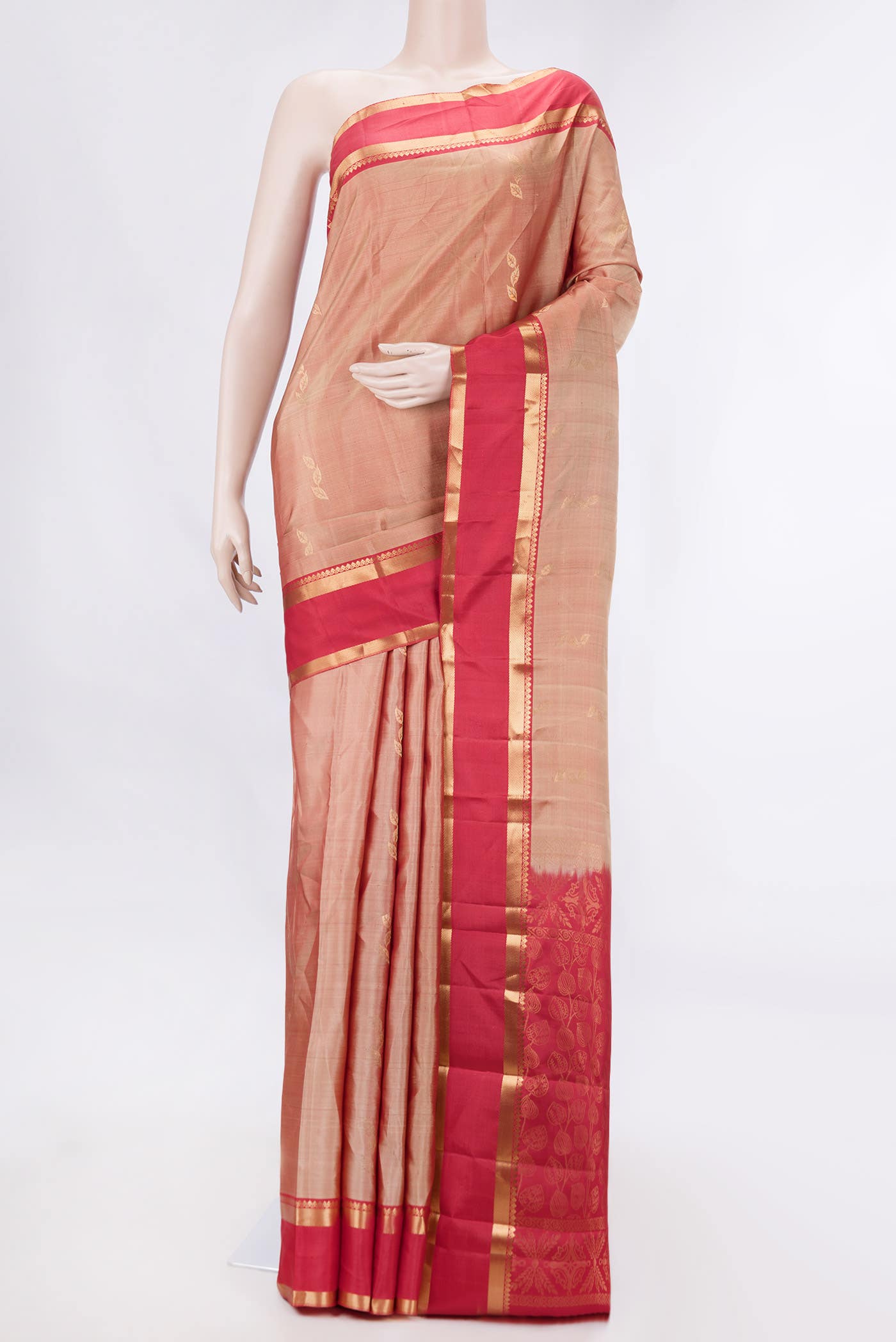 Brown Dual Tone Soft Silk Saree