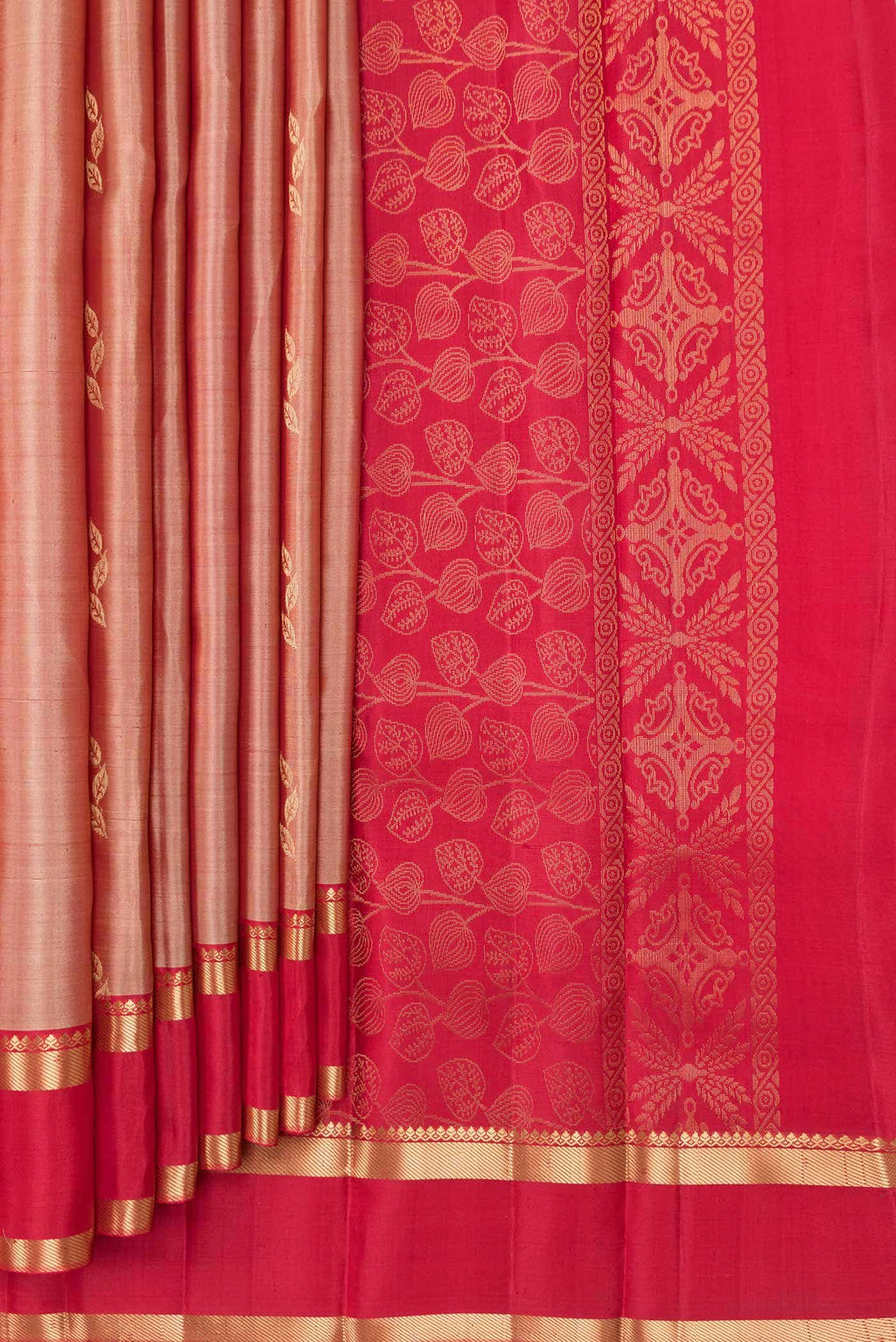 Brown Dual Tone Soft Silk Saree