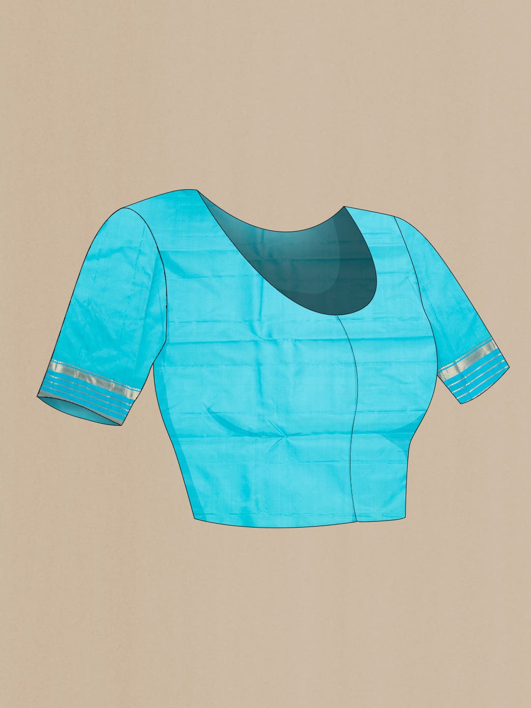 Orange Dual Tone Kanchipuram Silk Saree