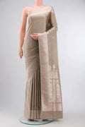 Grey Blended Banarasi Silk Saree