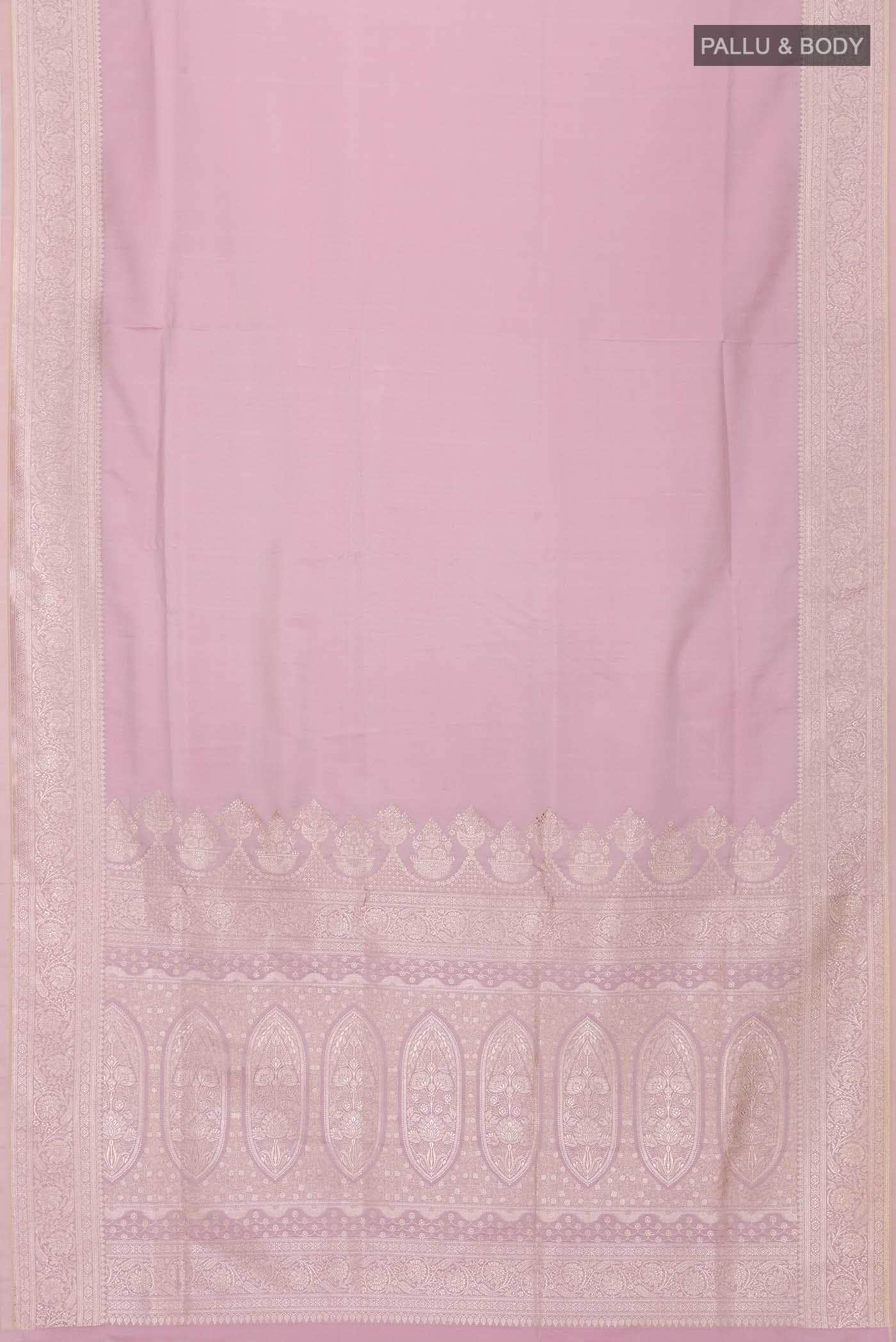 Lavender Banarasi Silk Saree