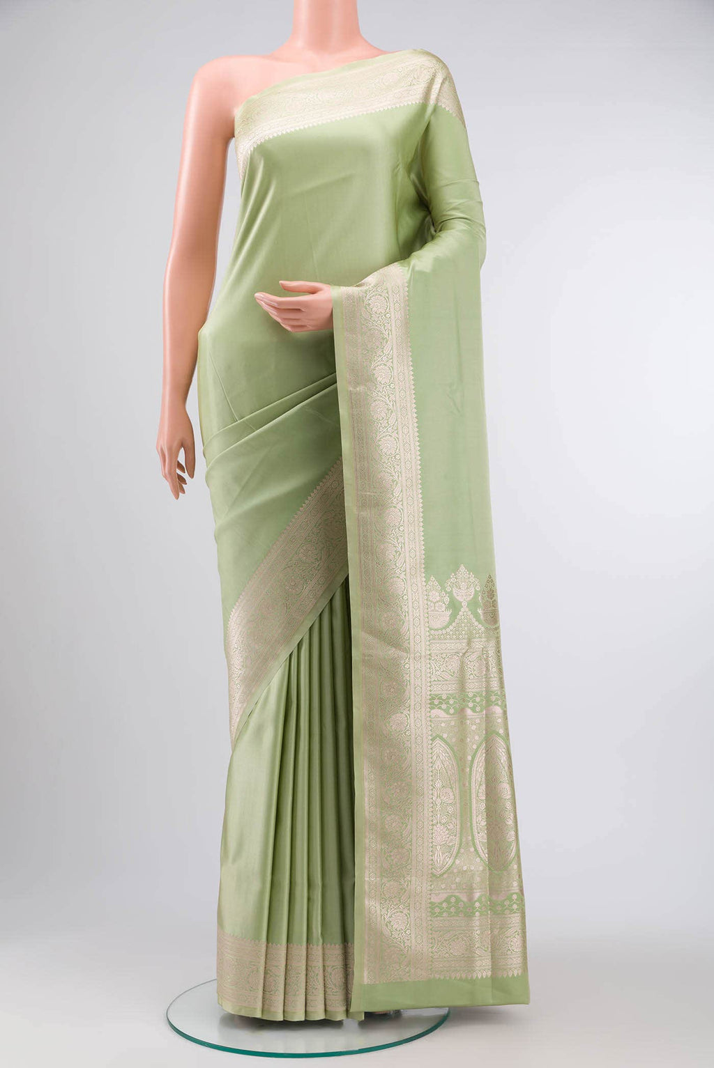 Light Green Banarasi Silk Saree