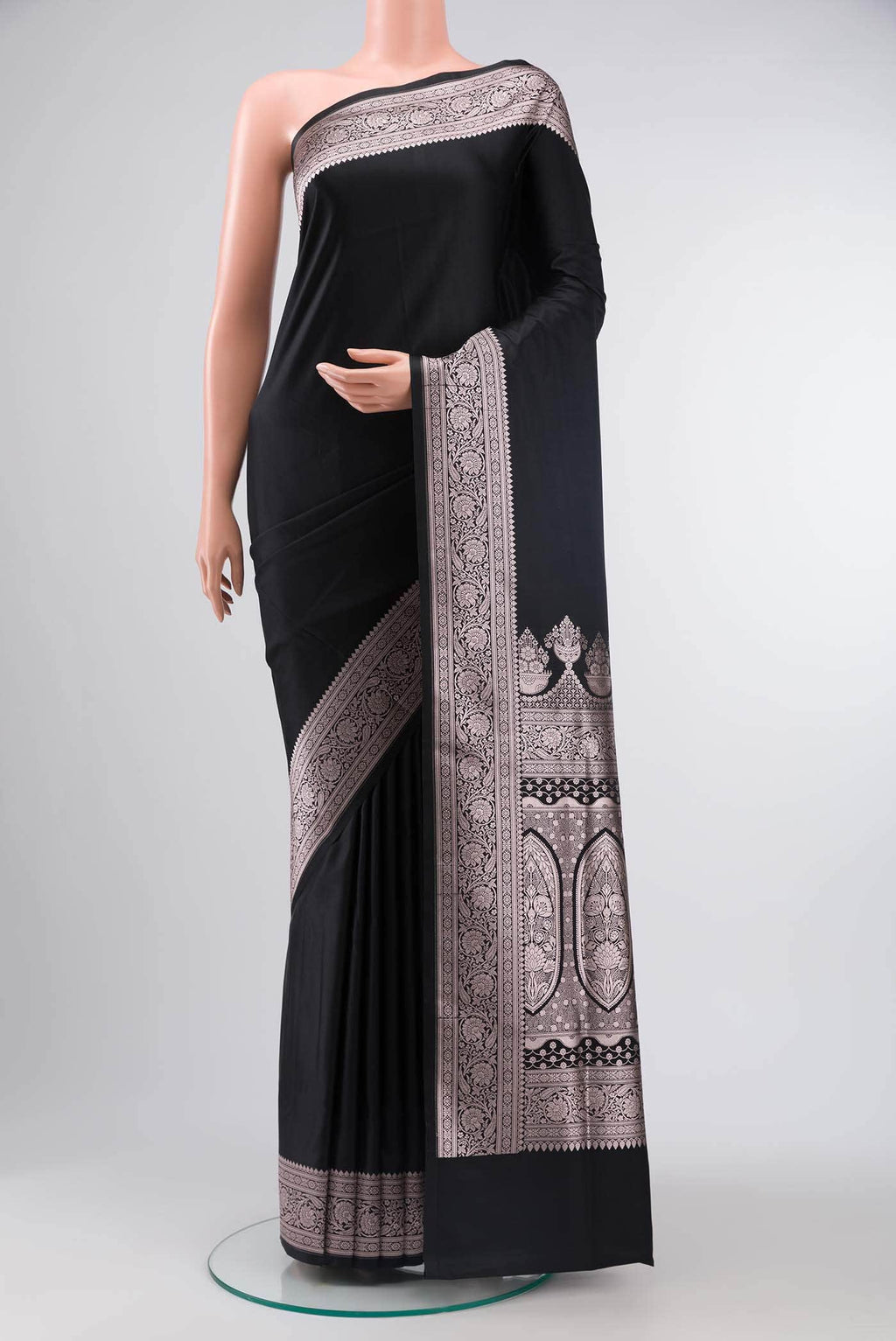 Black Banarasi Silk Saree
