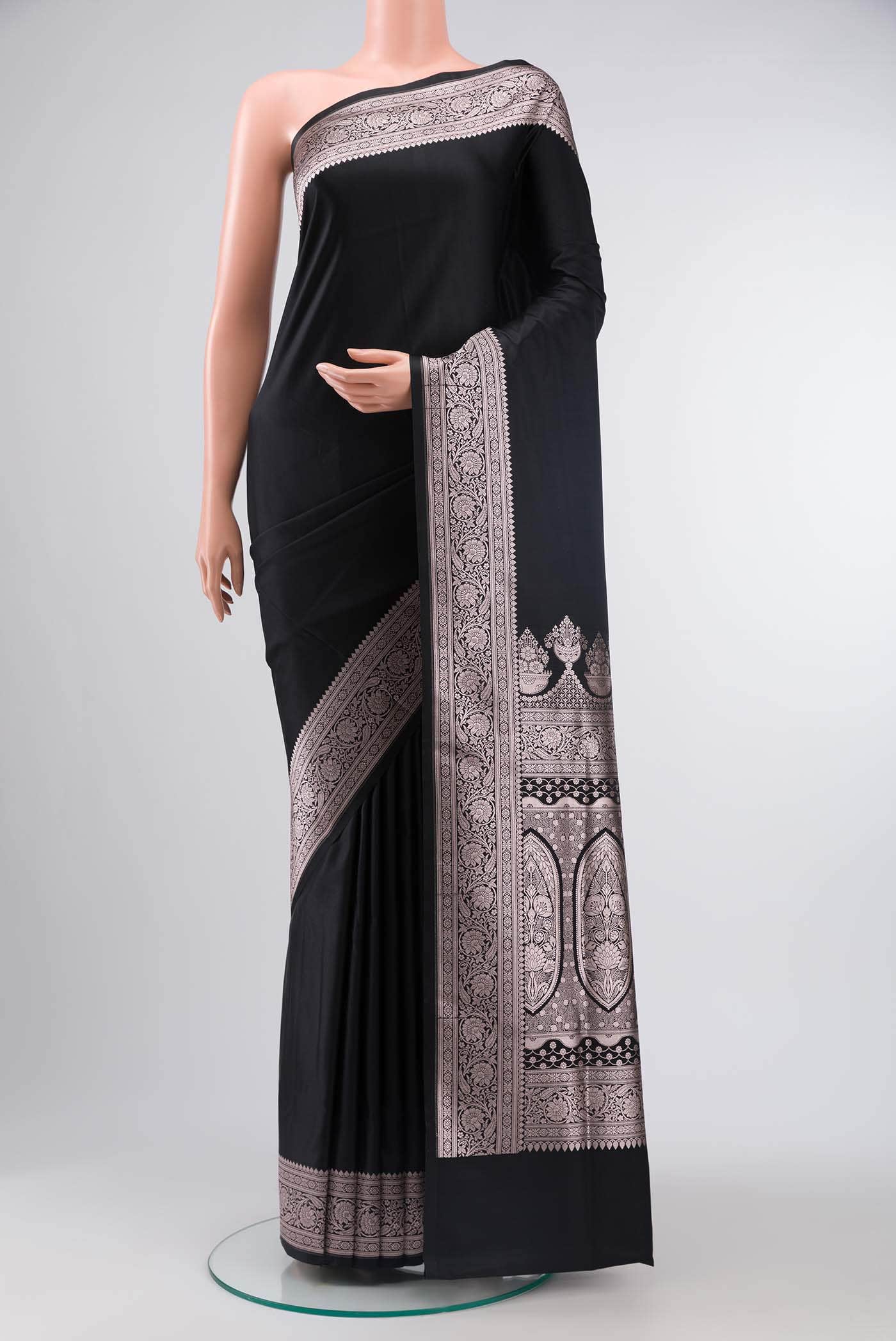 Black Banarasi Silk Saree