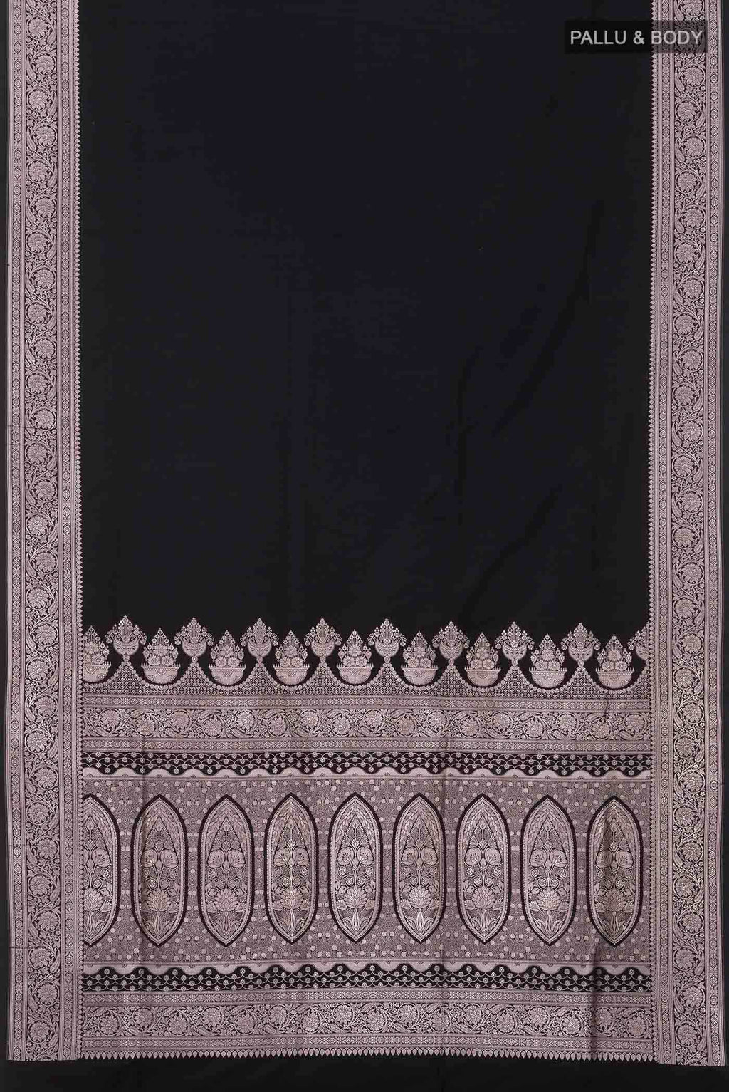 Black Banarasi Silk Saree