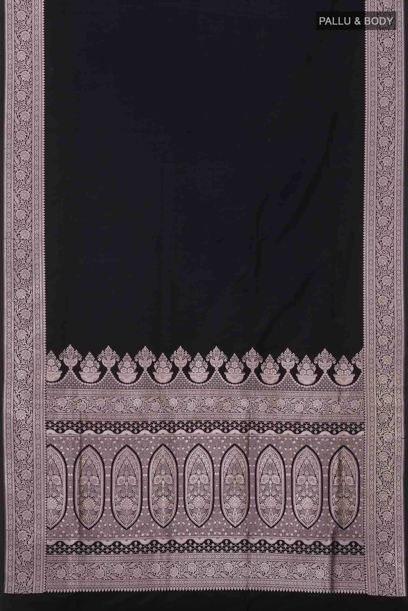 Black Banarasi Silk Saree