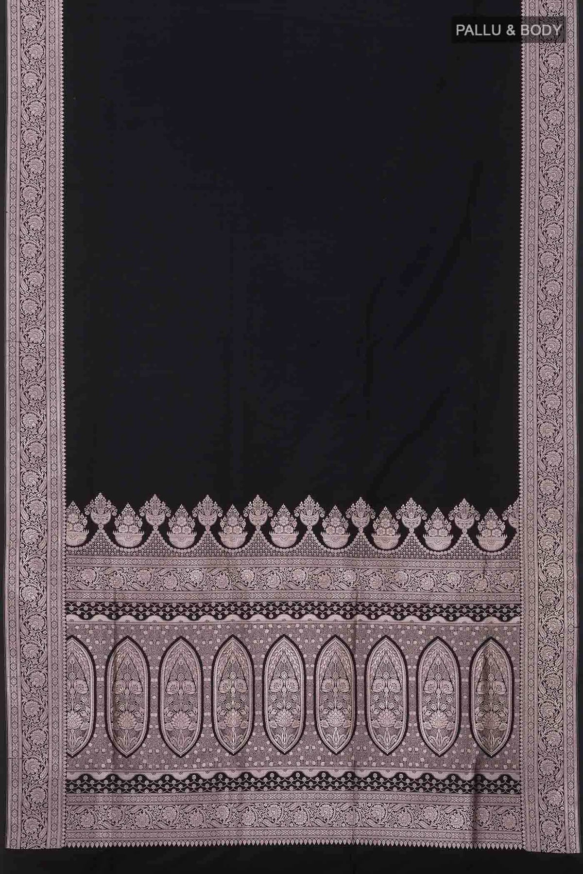 Black Banarasi Silk Saree