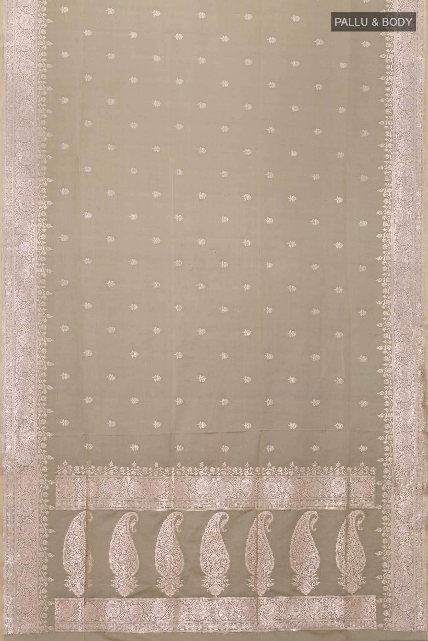 Sage Green Banarasi Silk Saree