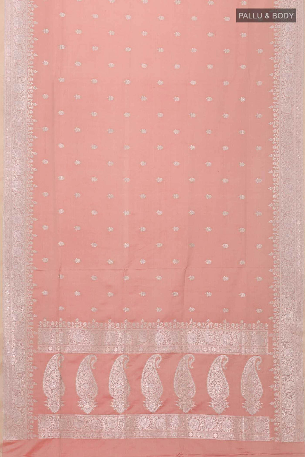 Coral Banarasi Silk Saree