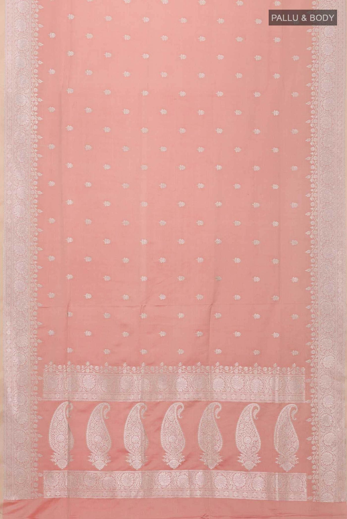 Coral Banarasi Silk Saree