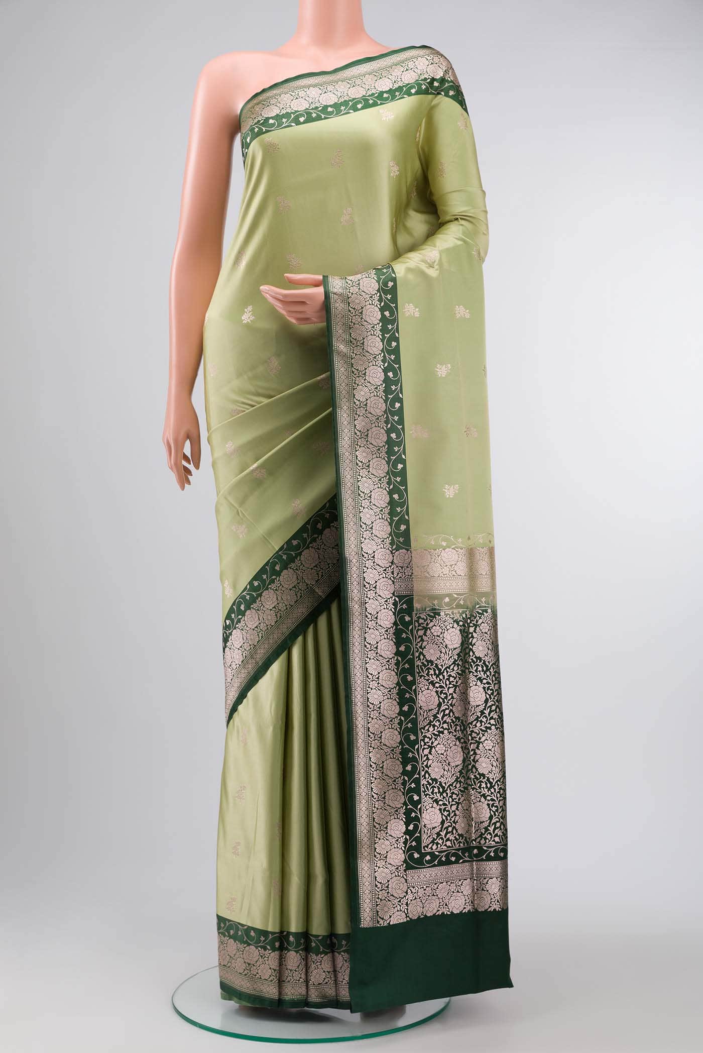 Green Banarasi Silk Saree