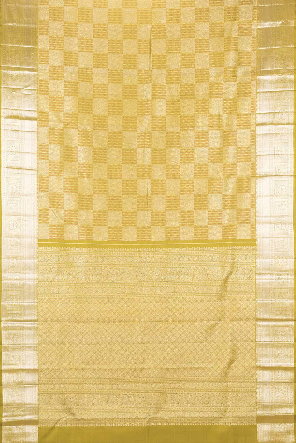 Mehandi Green Dual Tone Kanchipuram Silk Saree