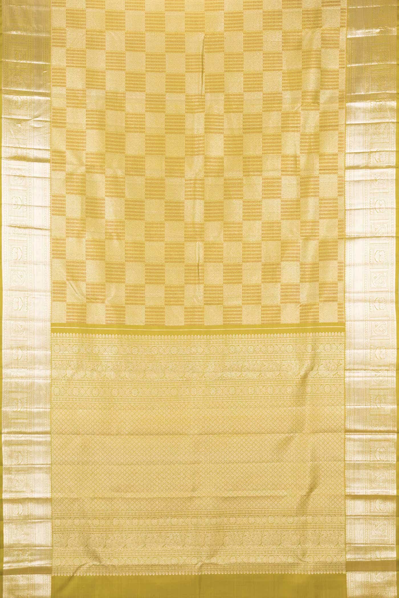 Mehandi Green Dual Tone Kanchipuram Silk Saree