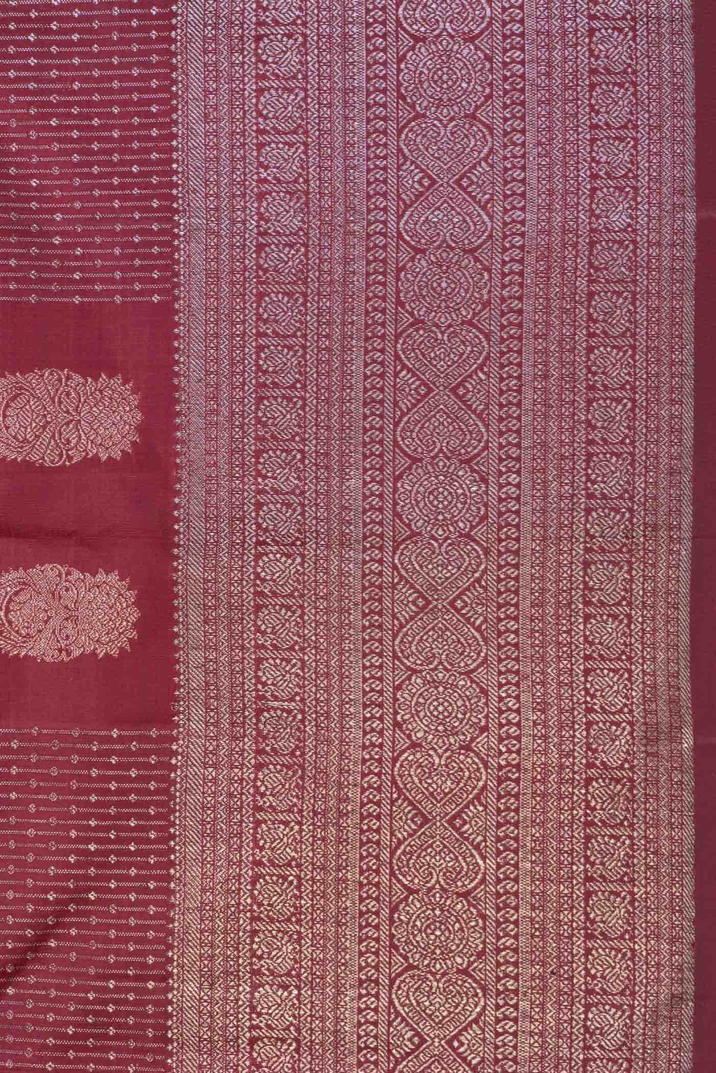 Maroon Dual Tone Kanchipuram Silk Saree