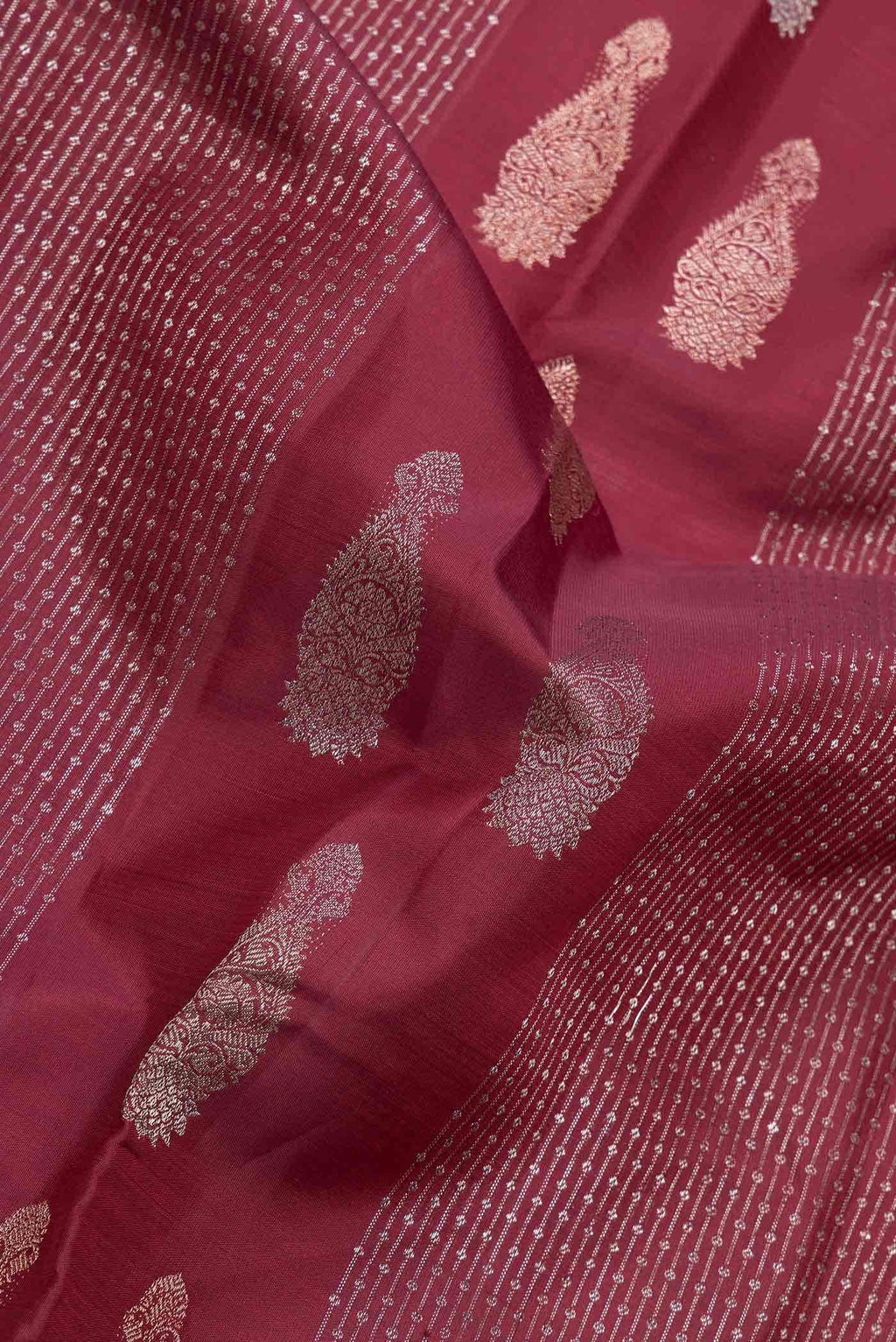 Maroon Dual Tone Kanchipuram Silk Saree