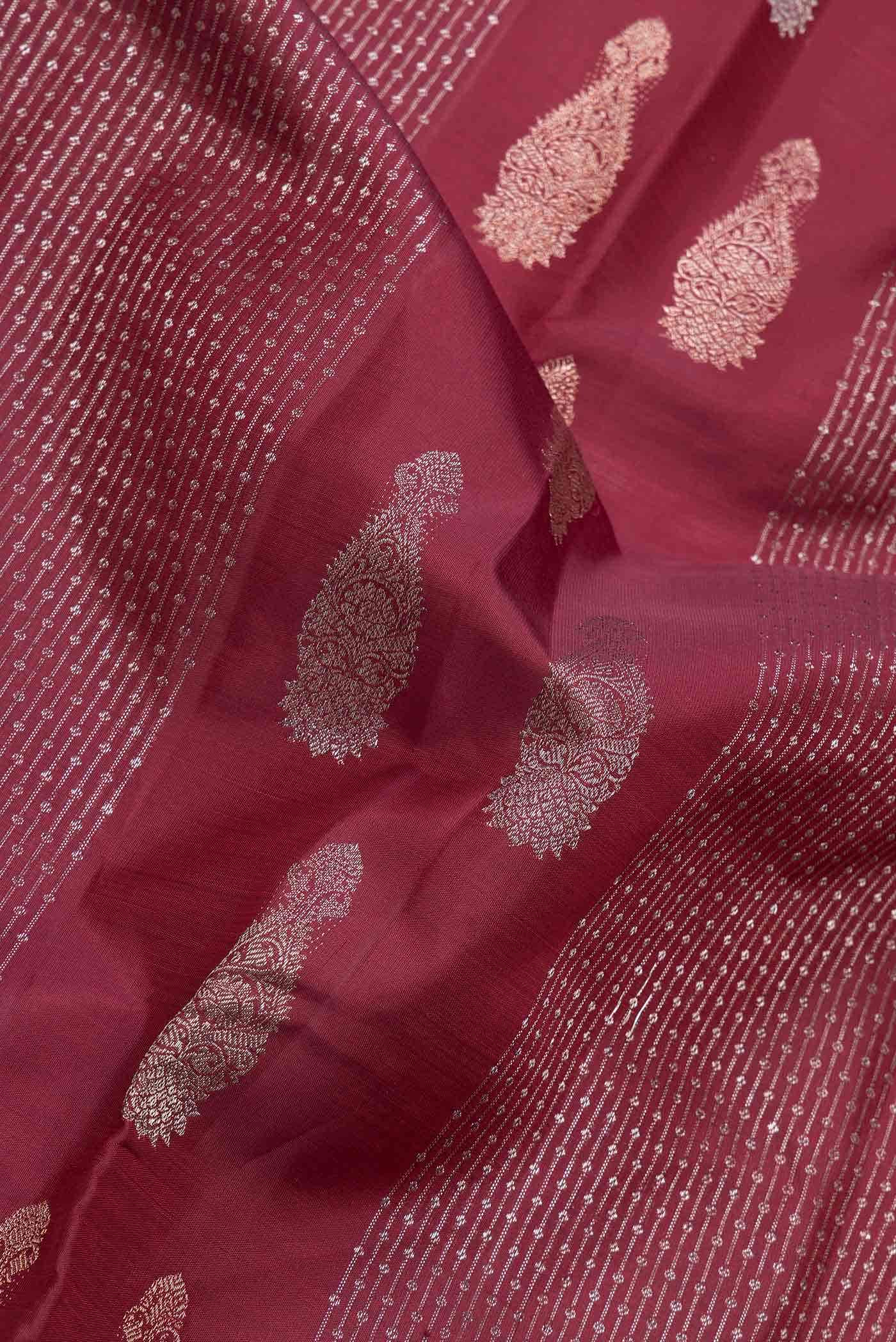 Maroon Dual Tone Kanchipuram Silk Saree