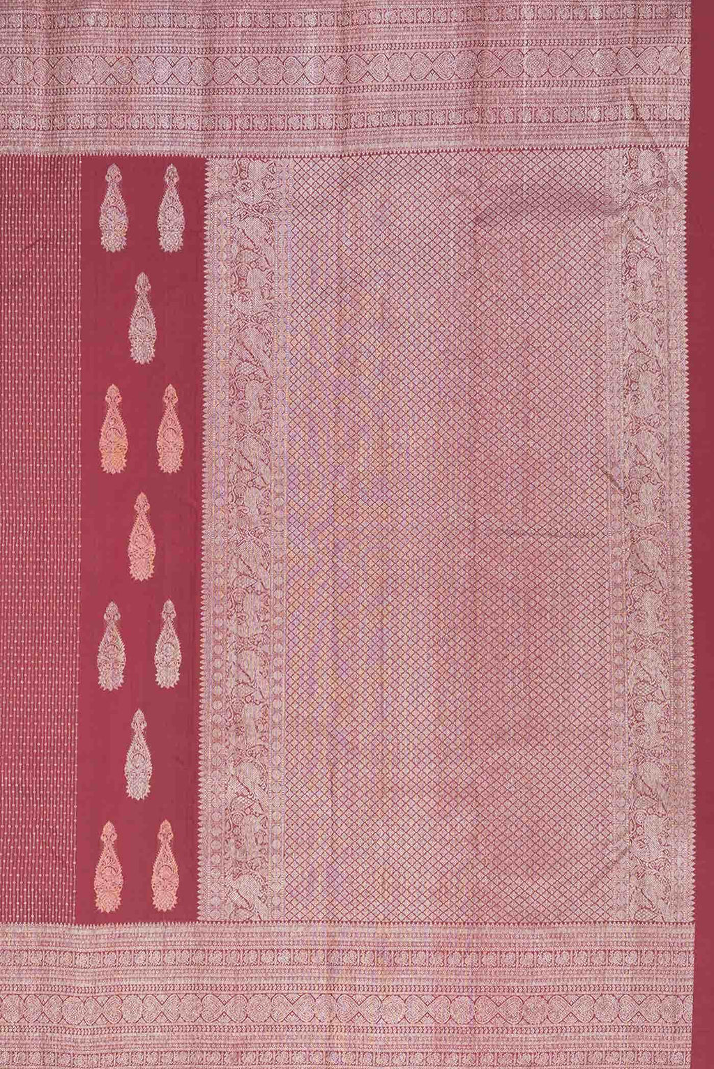 Maroon Dual Tone Kanchipuram Silk Saree