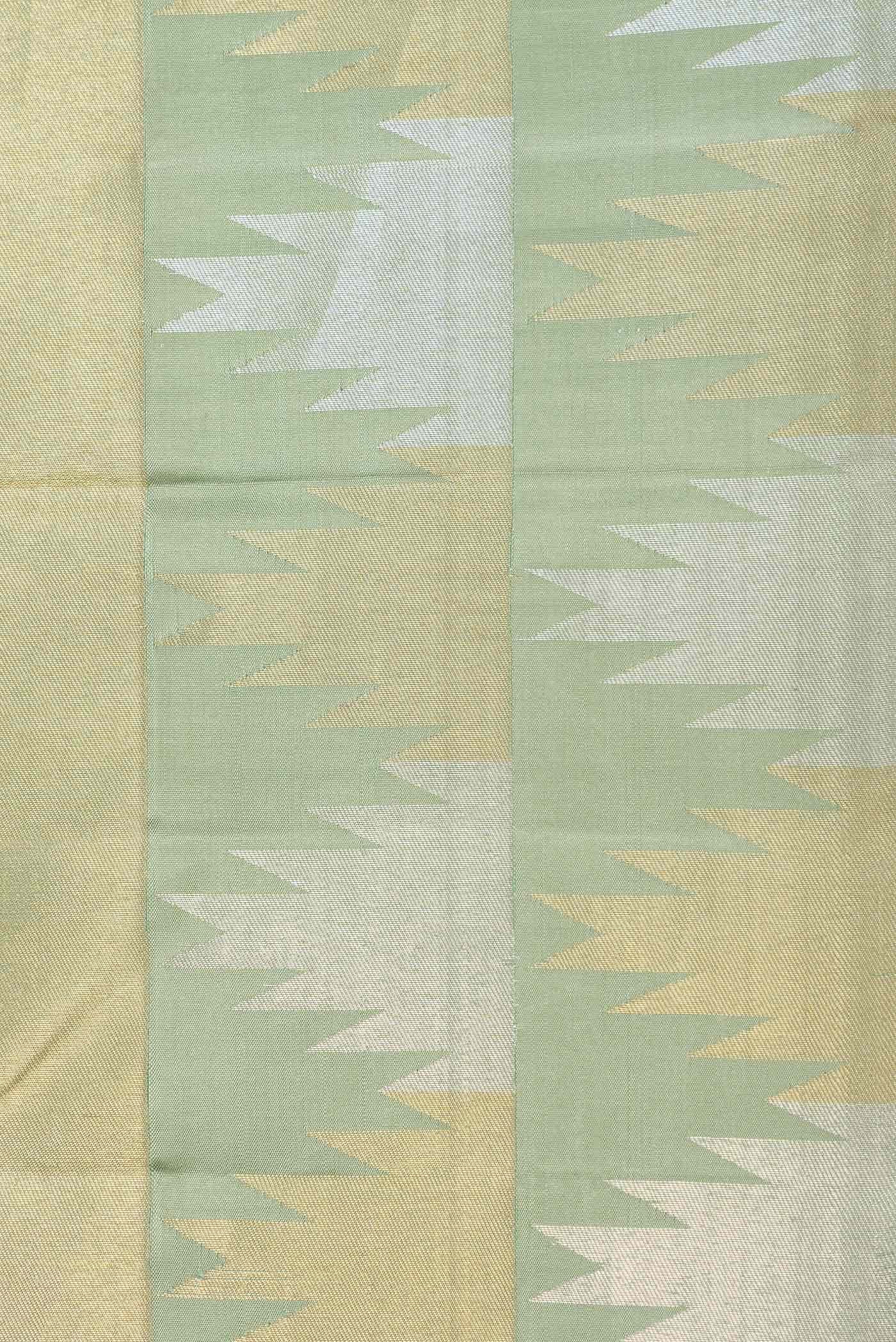 Light Green Dual Tone Kanchipuram Silk Saree