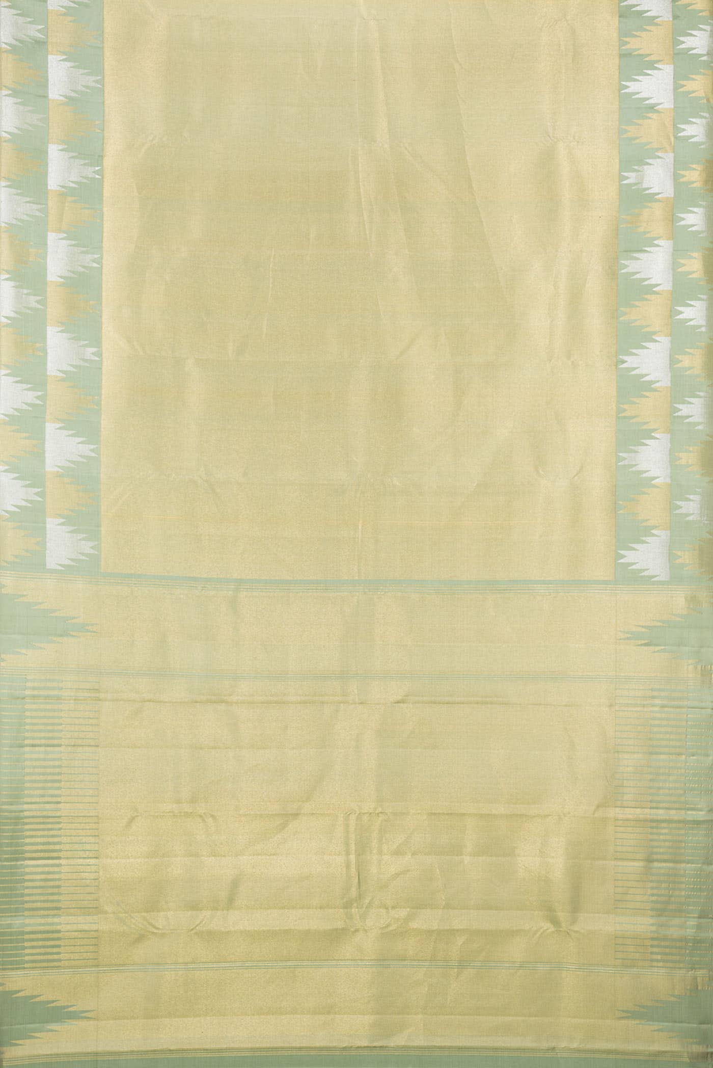 Light Green Dual Tone Kanchipuram Silk Saree