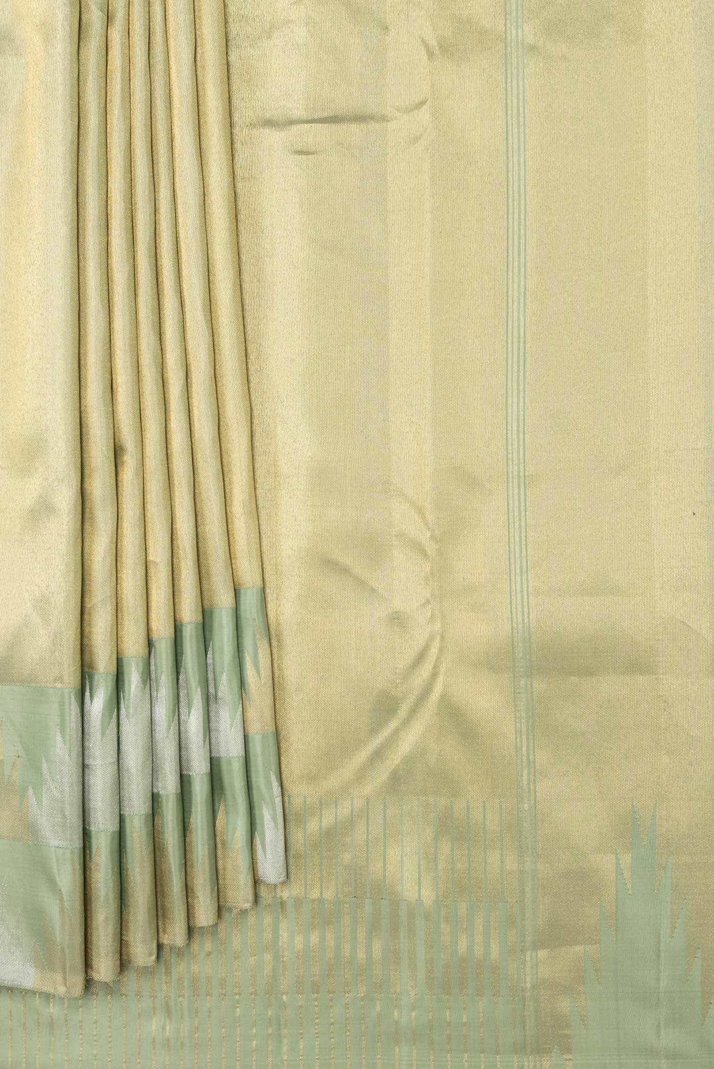 Light Green Dual Tone Kanchipuram Silk Saree