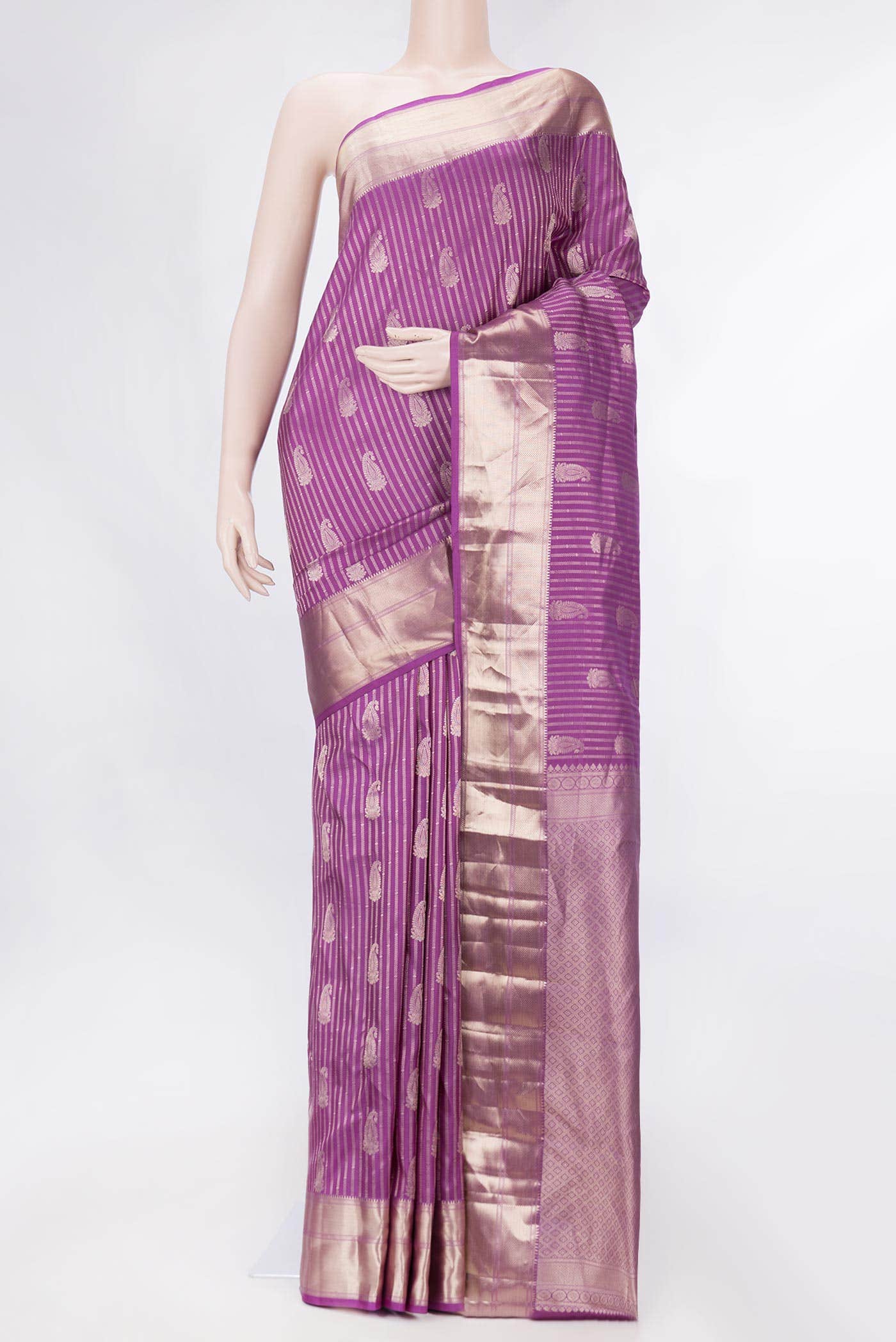 Magenta Dual Tone Soft Silk Saree