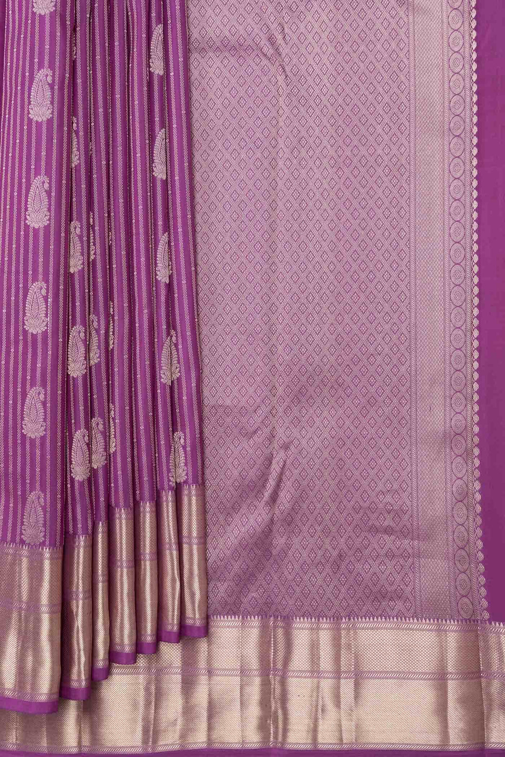 Magenta Dual Tone Soft Silk Saree