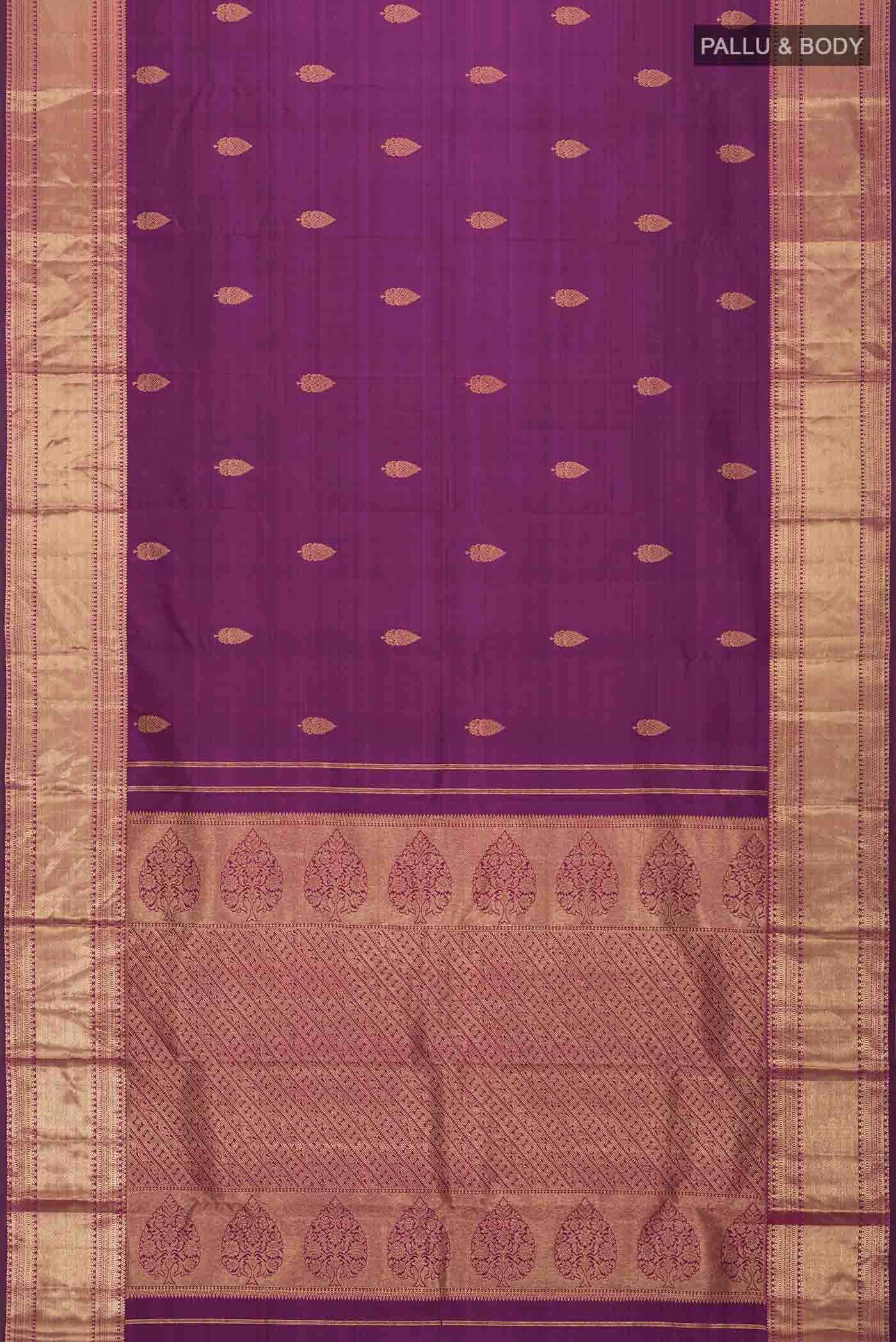 Purple Kanchipuram Silk Saree