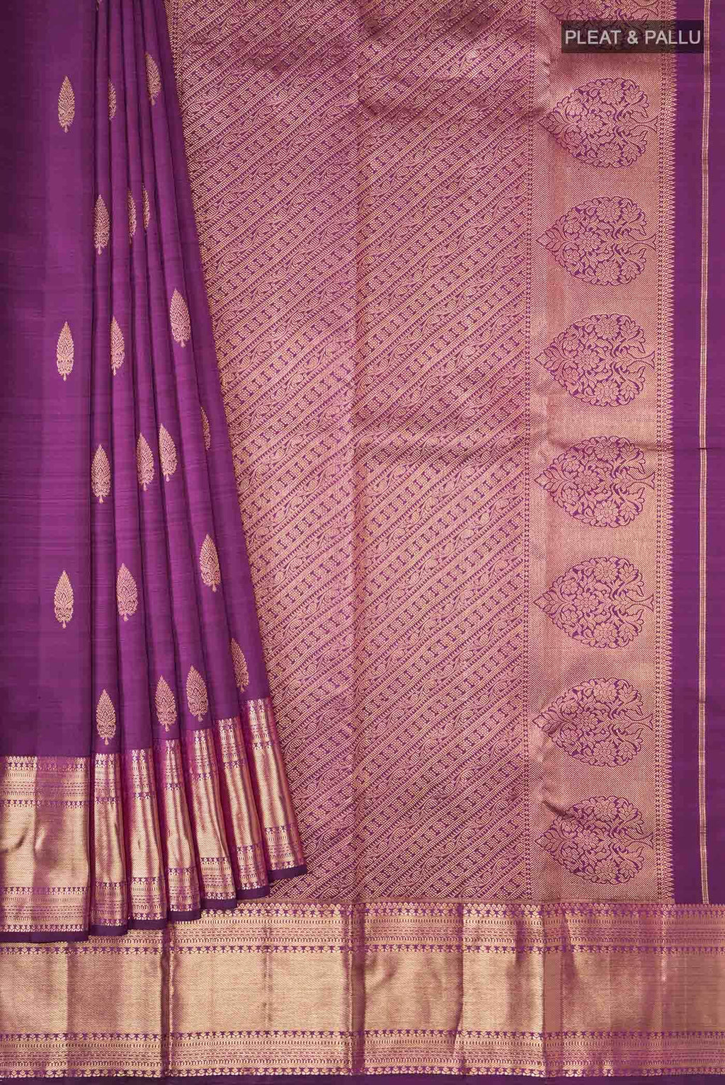 Purple Kanchipuram Silk Saree