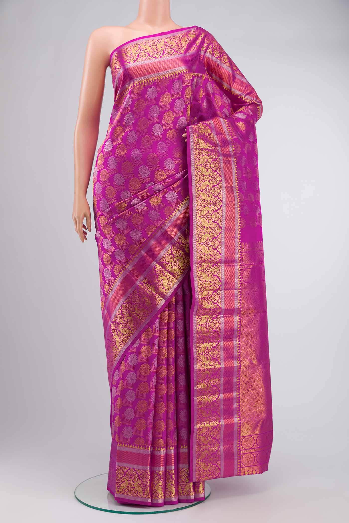 Rani Pink Kanchipuram Silk Saree